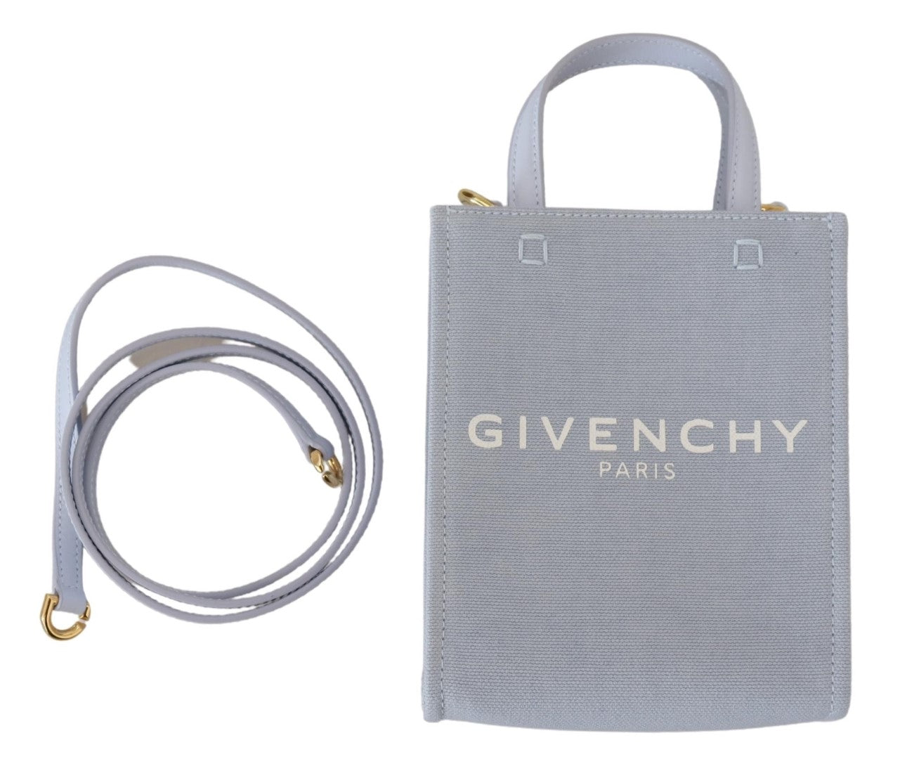 Givenchy Schicke wolkenblaue Mini-Tasche aus Baumwolle