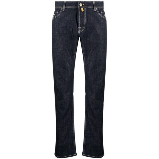 Jacob Cohen Elegante dunkelblaue Slim Fit Stretch Jeans