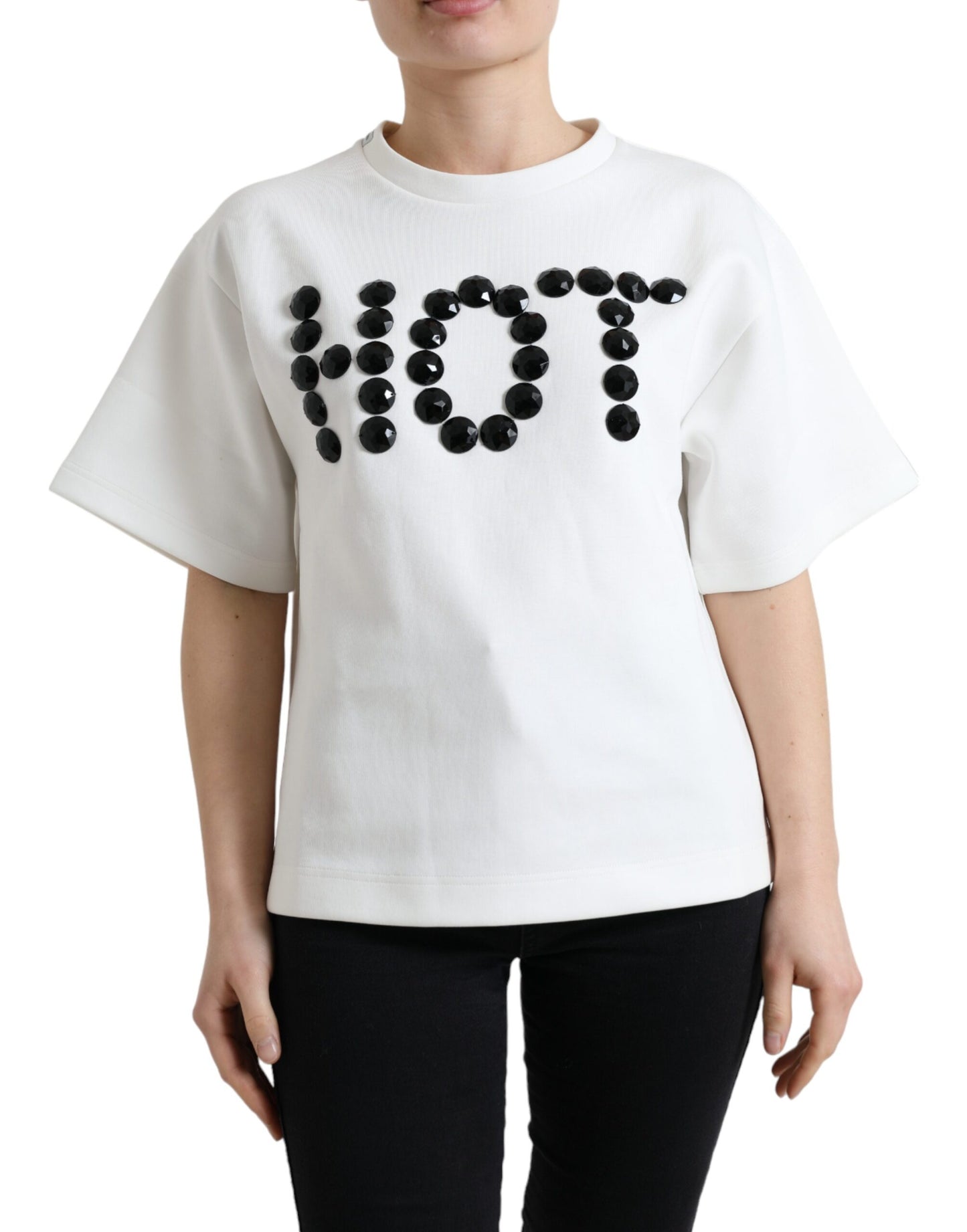 Dolce &amp; Gabbana Embellished Fashion Round Neck T-Shirt