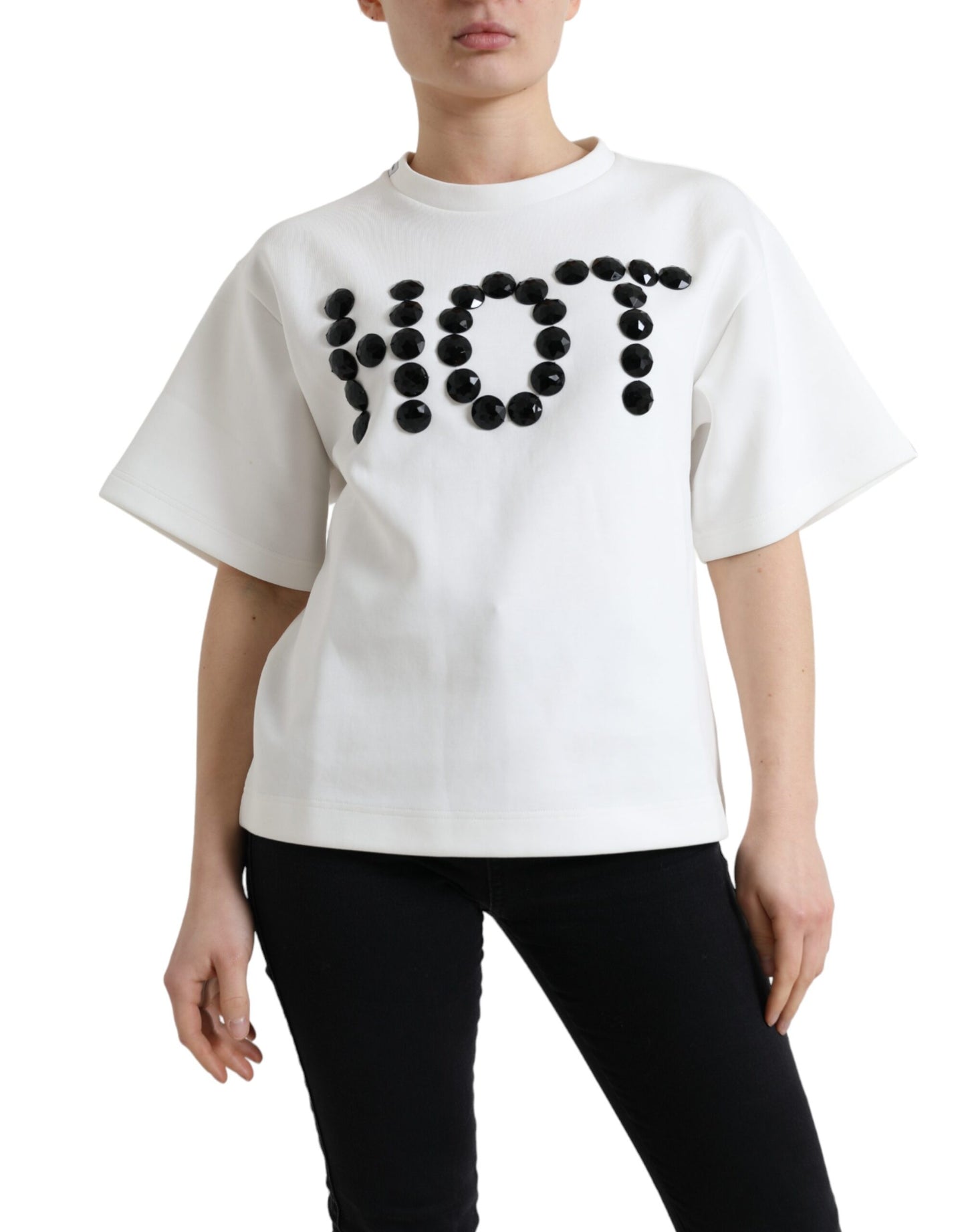 Dolce &amp; Gabbana Embellished Fashion Round Neck T-Shirt