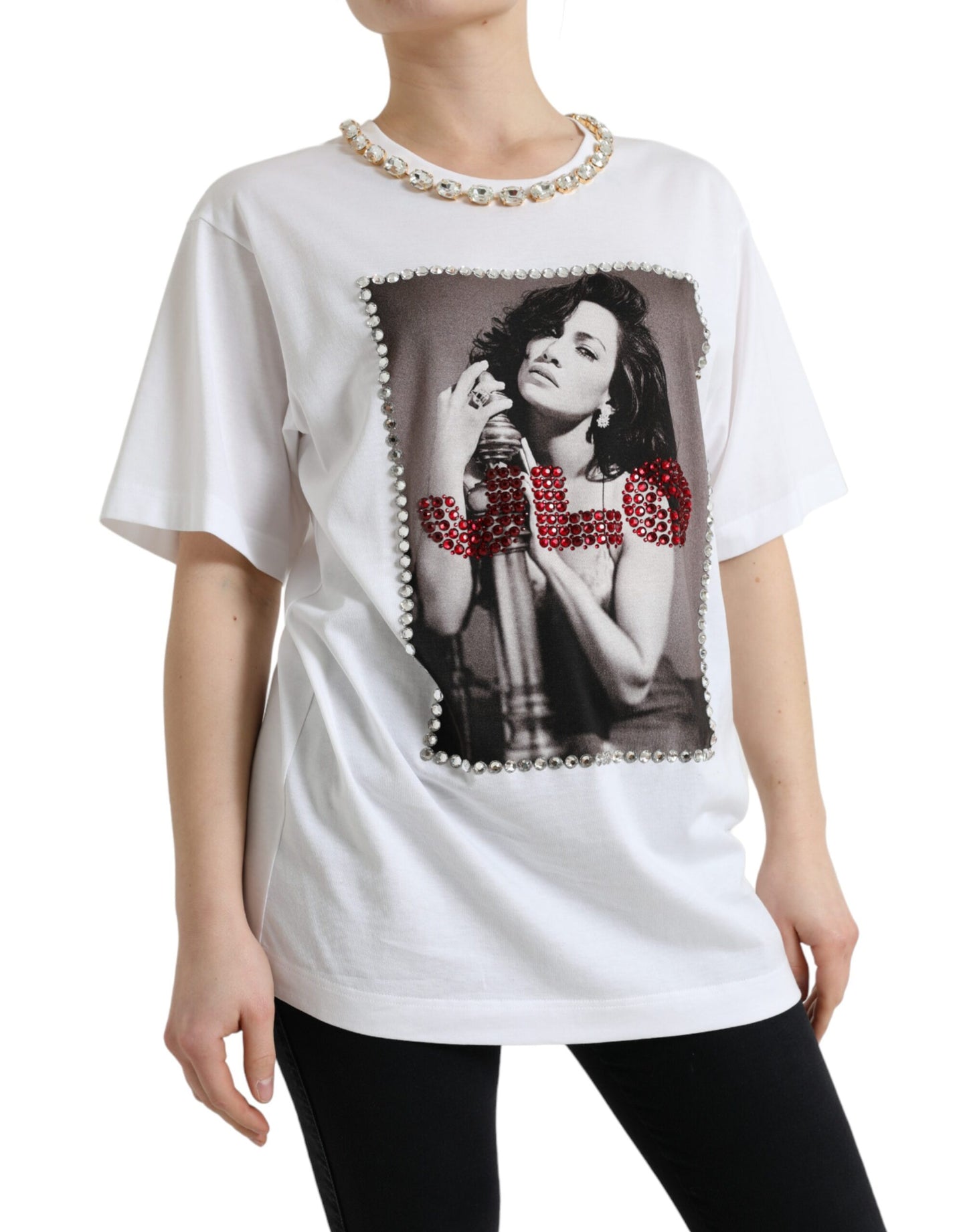 Dolce &amp; Gabbana J.Lo Portrait Crystal Tee - Limited Edition