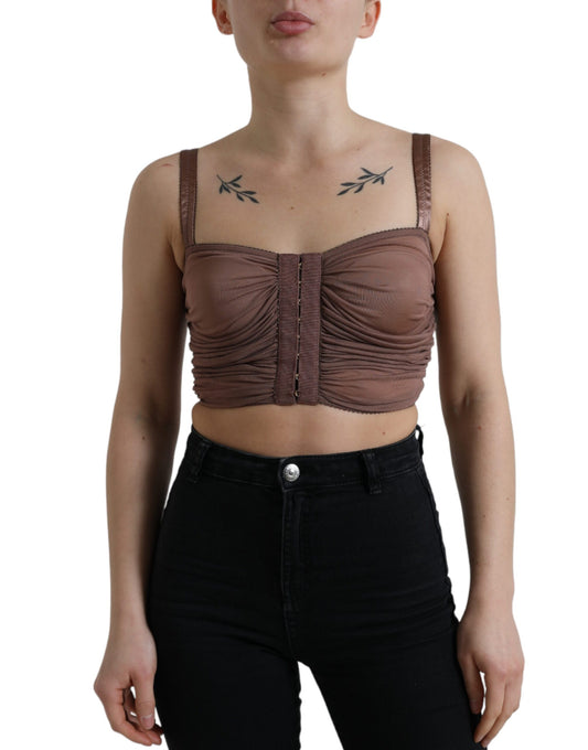 Dolce &amp; Gabbana Elegant silk blend cropped top