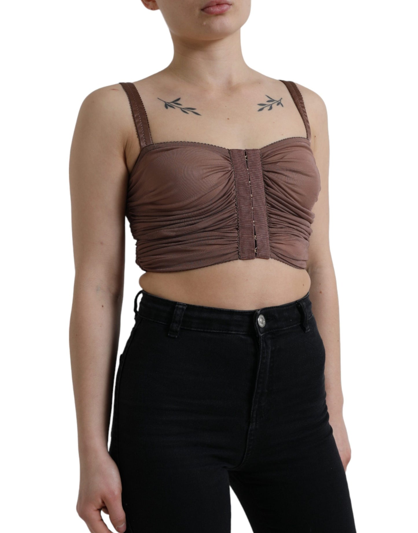 Dolce &amp; Gabbana Elegant silk blend cropped top