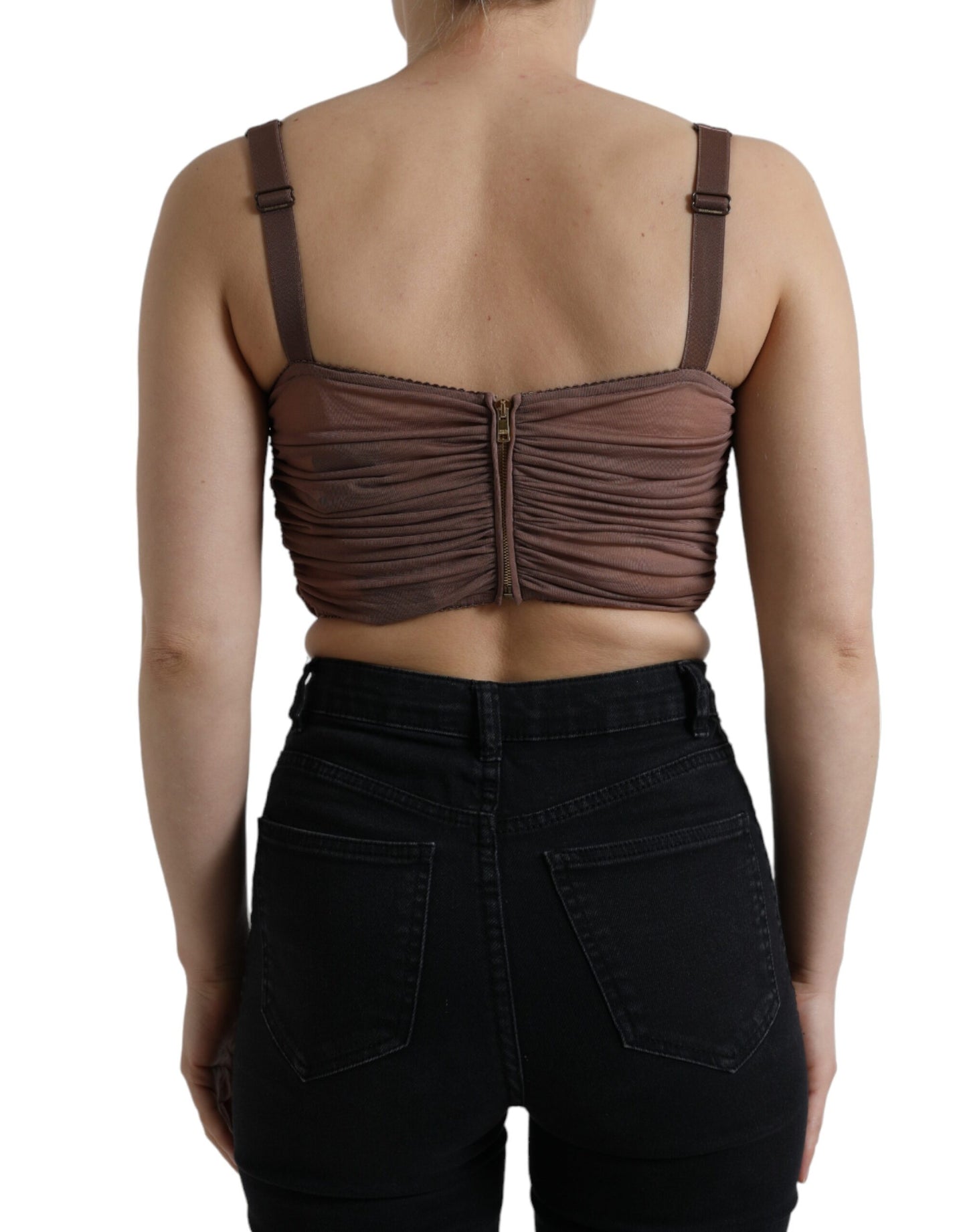 Dolce &amp; Gabbana Elegant silk blend cropped top