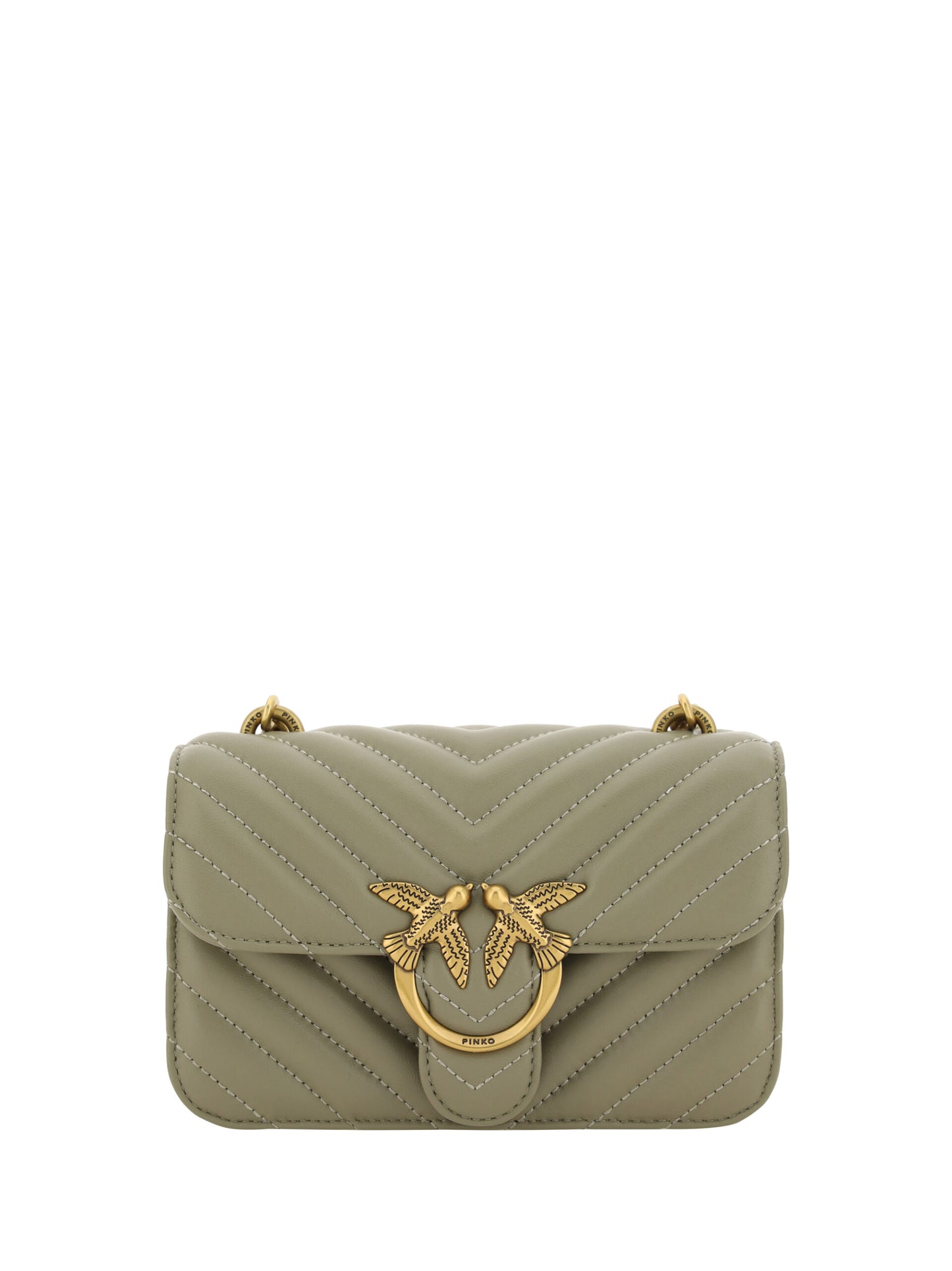 PINKO Chic Mini Love Bell shoulder bag in Noce Green