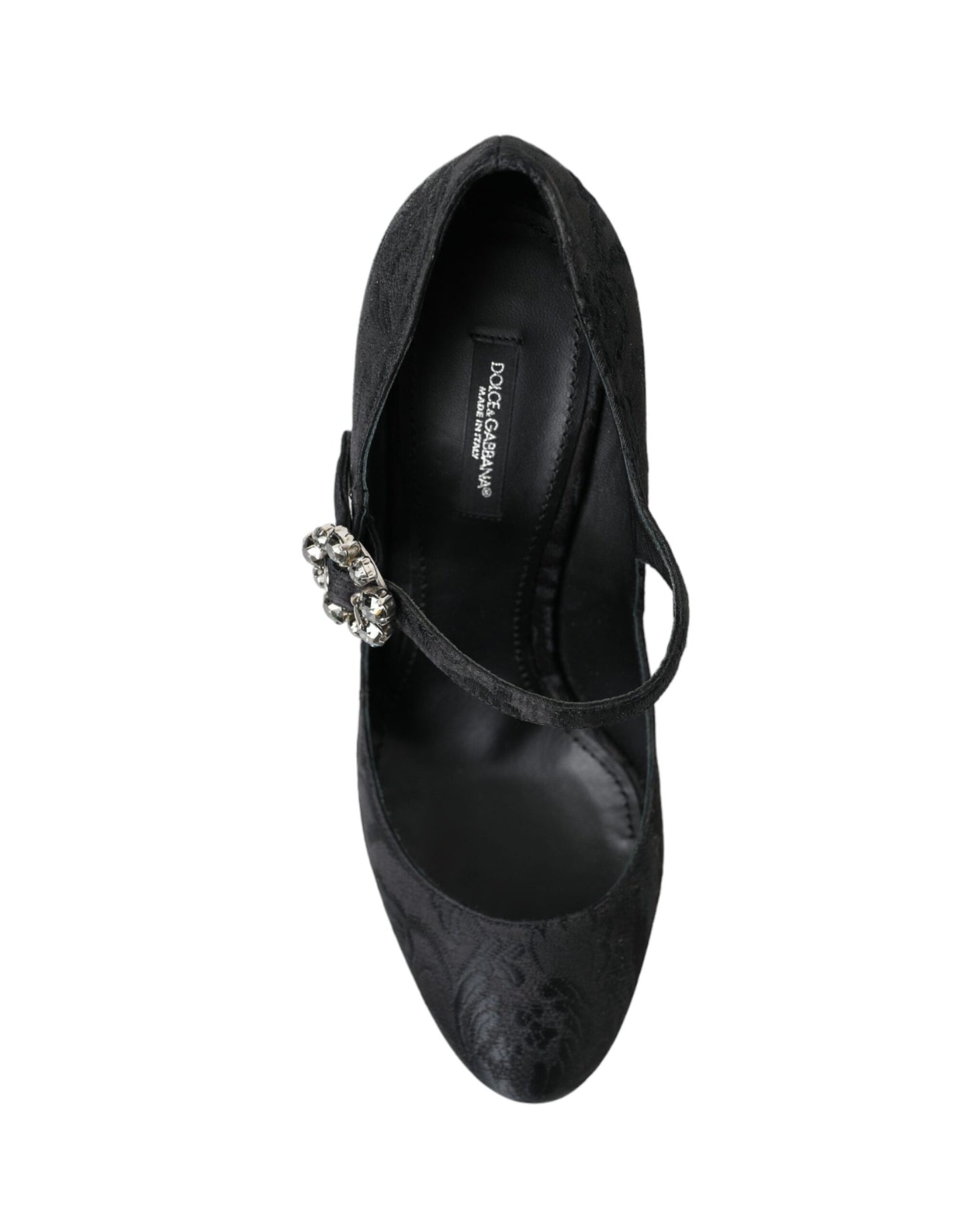 Dolce &amp; Gabbana Chic Black Brocade Mary Janes Pumps