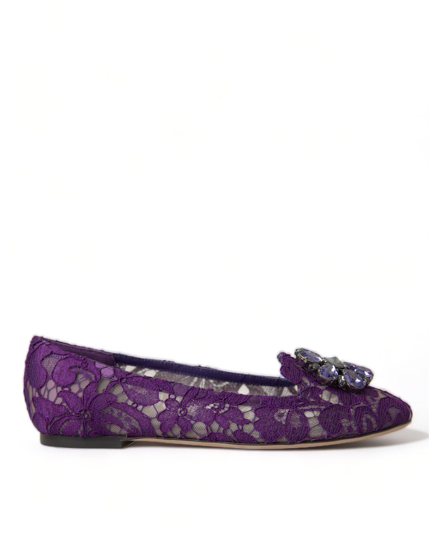 Dolce & Gabbana Elegante florale Spitze Vally flache Schuhe