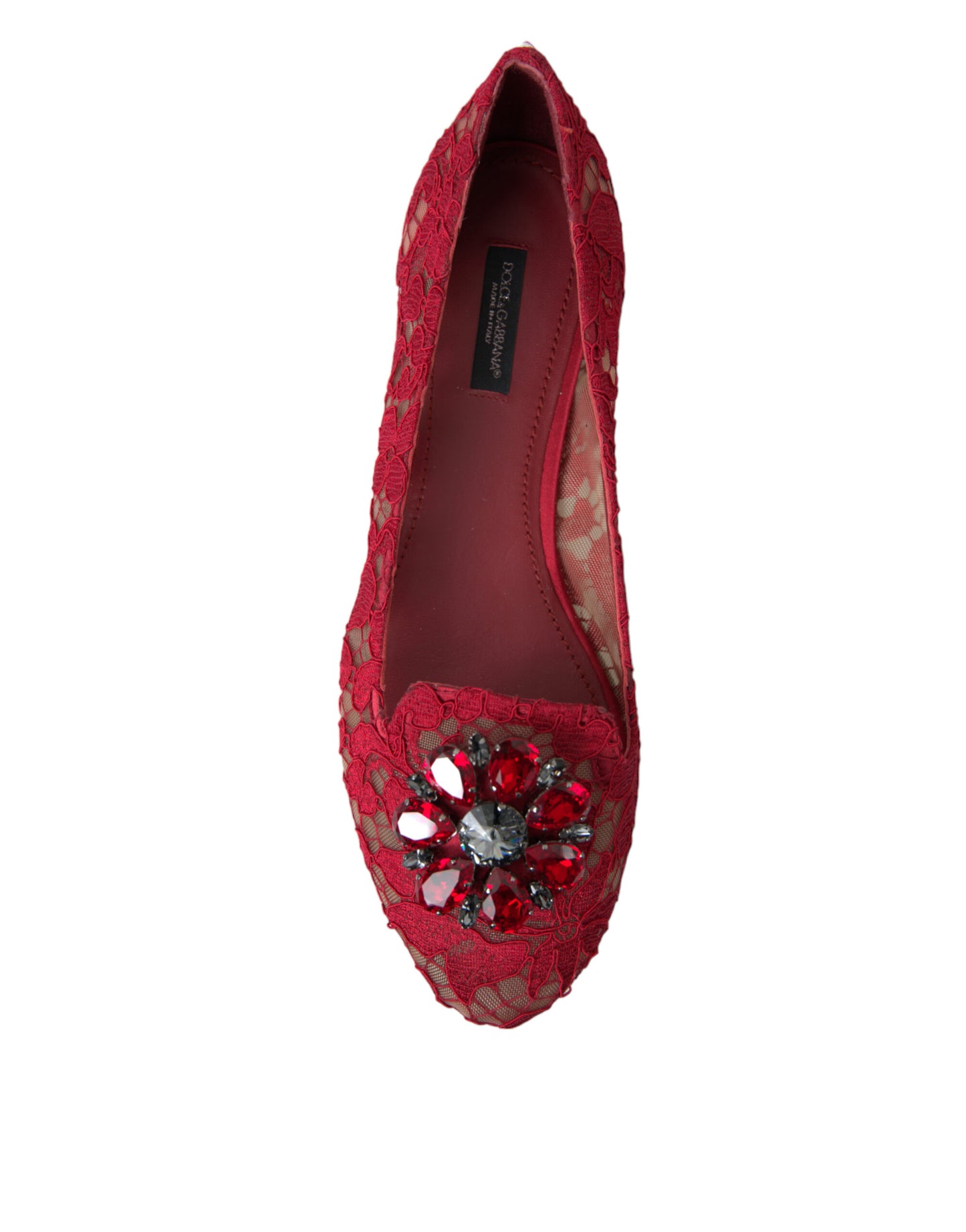 Dolce & Gabbana Elegante florale Vally-Flats aus Spitze