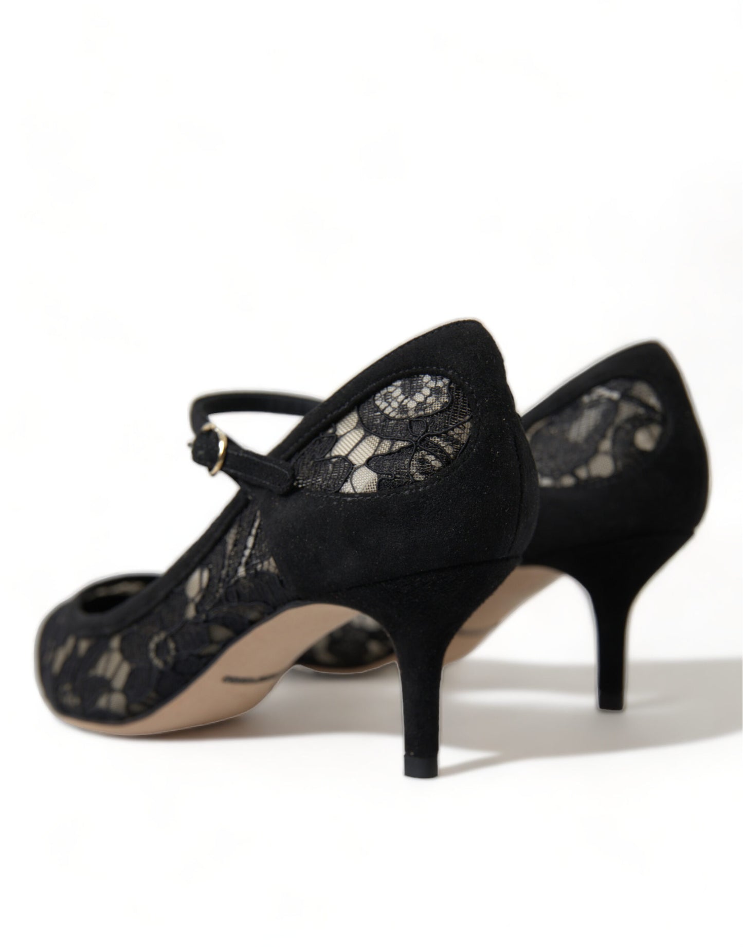 Dolce &amp; Gabbana Elegant Black Taormina Lace Heels