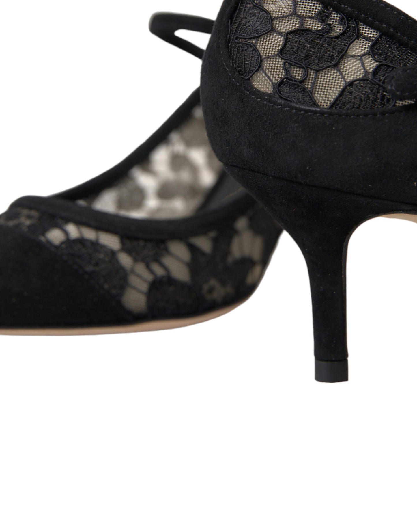 Dolce &amp; Gabbana Elegant Black Taormina Lace Heels