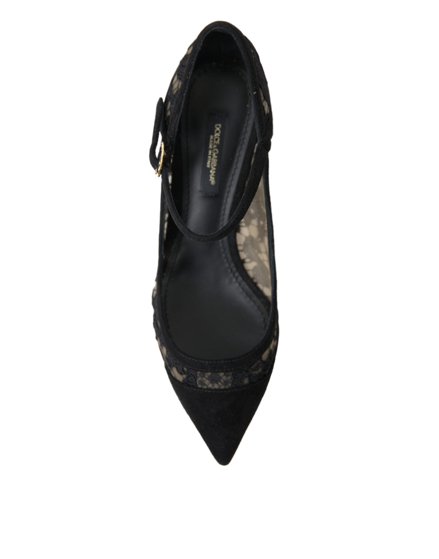 Dolce &amp; Gabbana Elegant Black Taormina Lace Heels