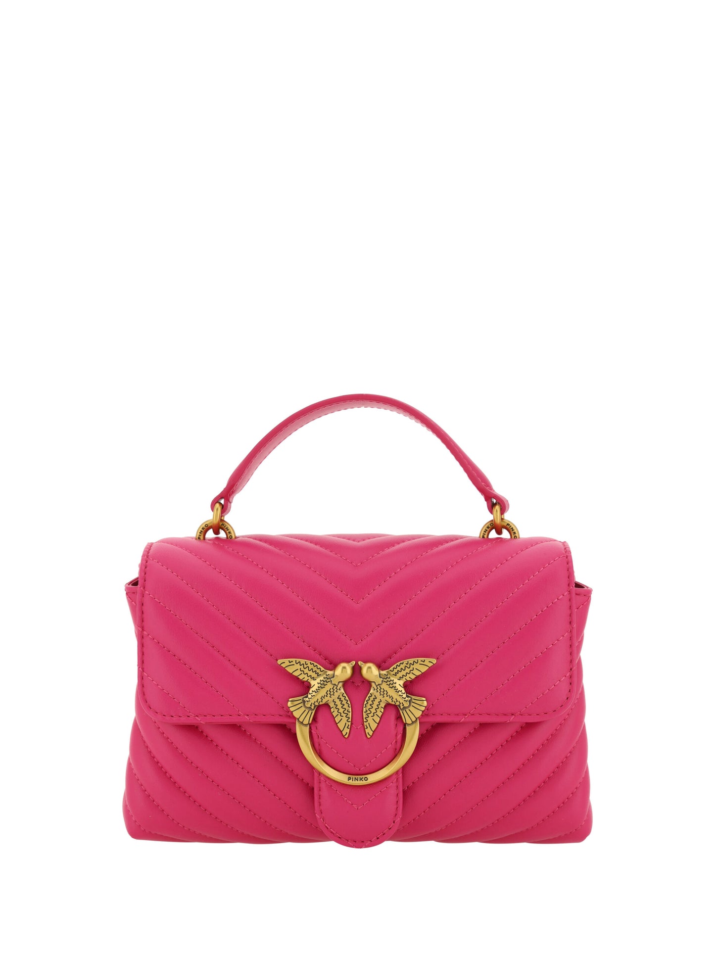 PINKO Chic pink quilted leather mini handbag