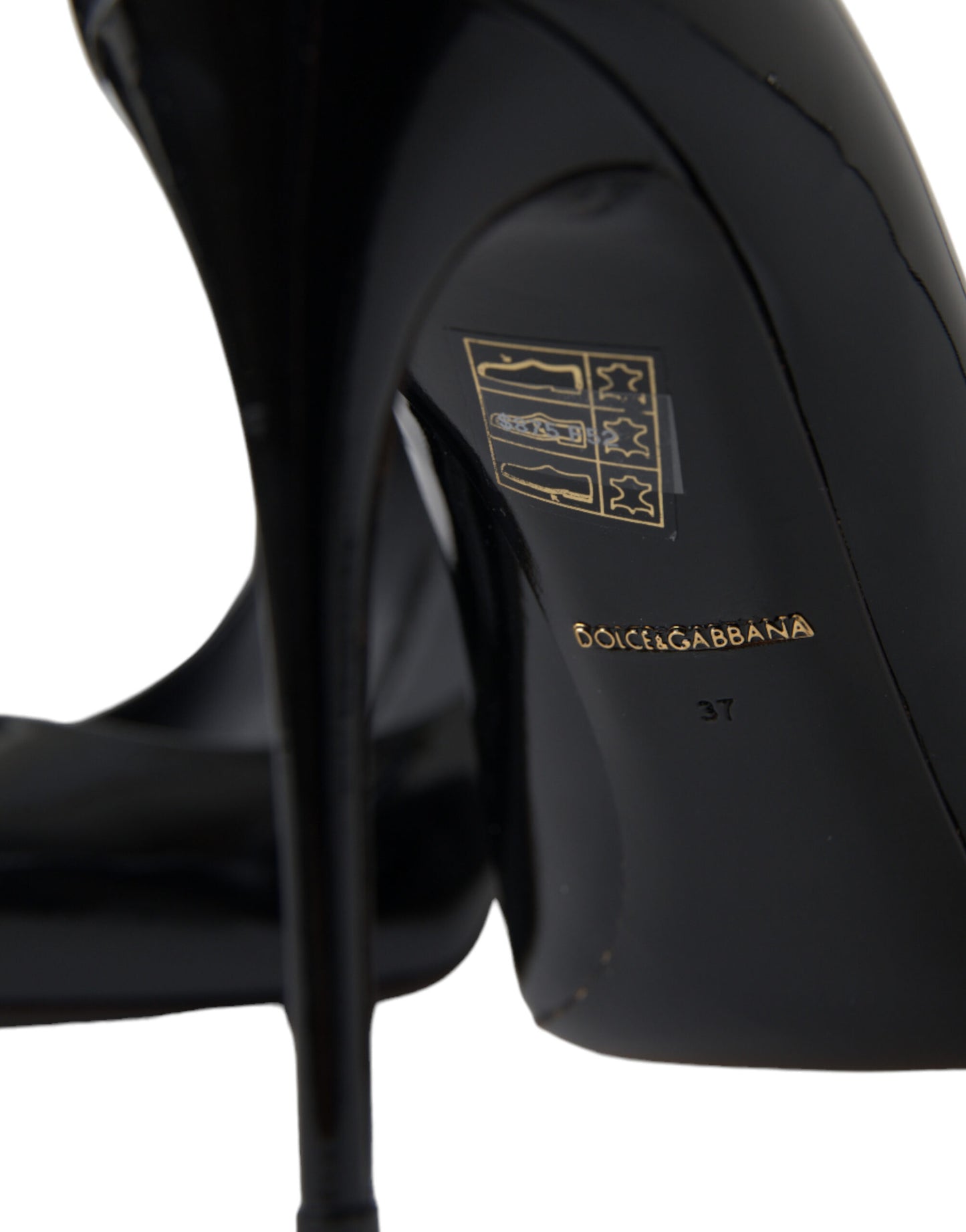 Dolce &amp; Gabbana Elegant black patent stiletto heels