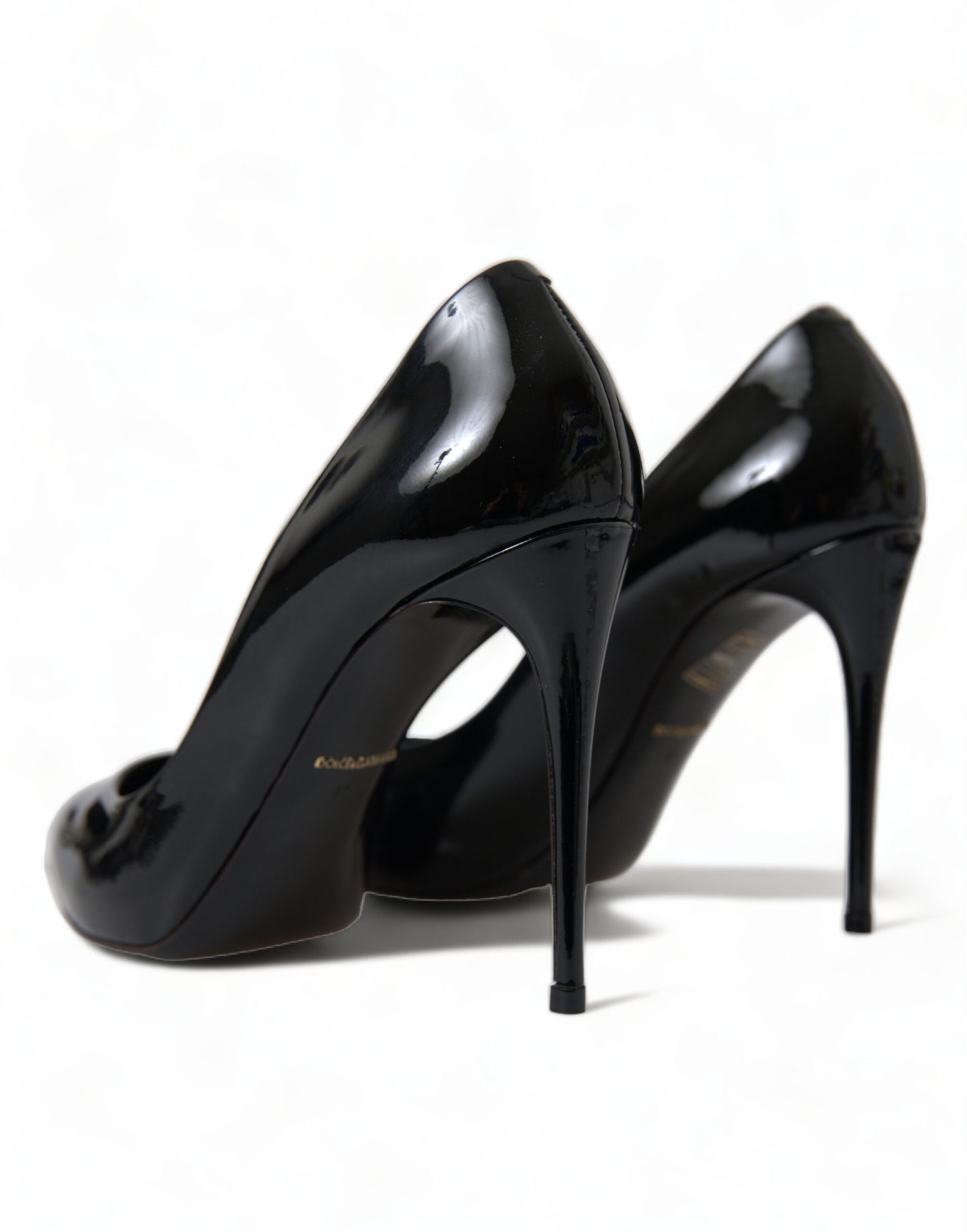 Dolce &amp; Gabbana Elegant black patent stiletto heels