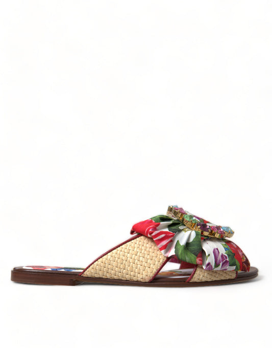 Dolce &amp; Gabbana Exquisite flat sandals with floral print