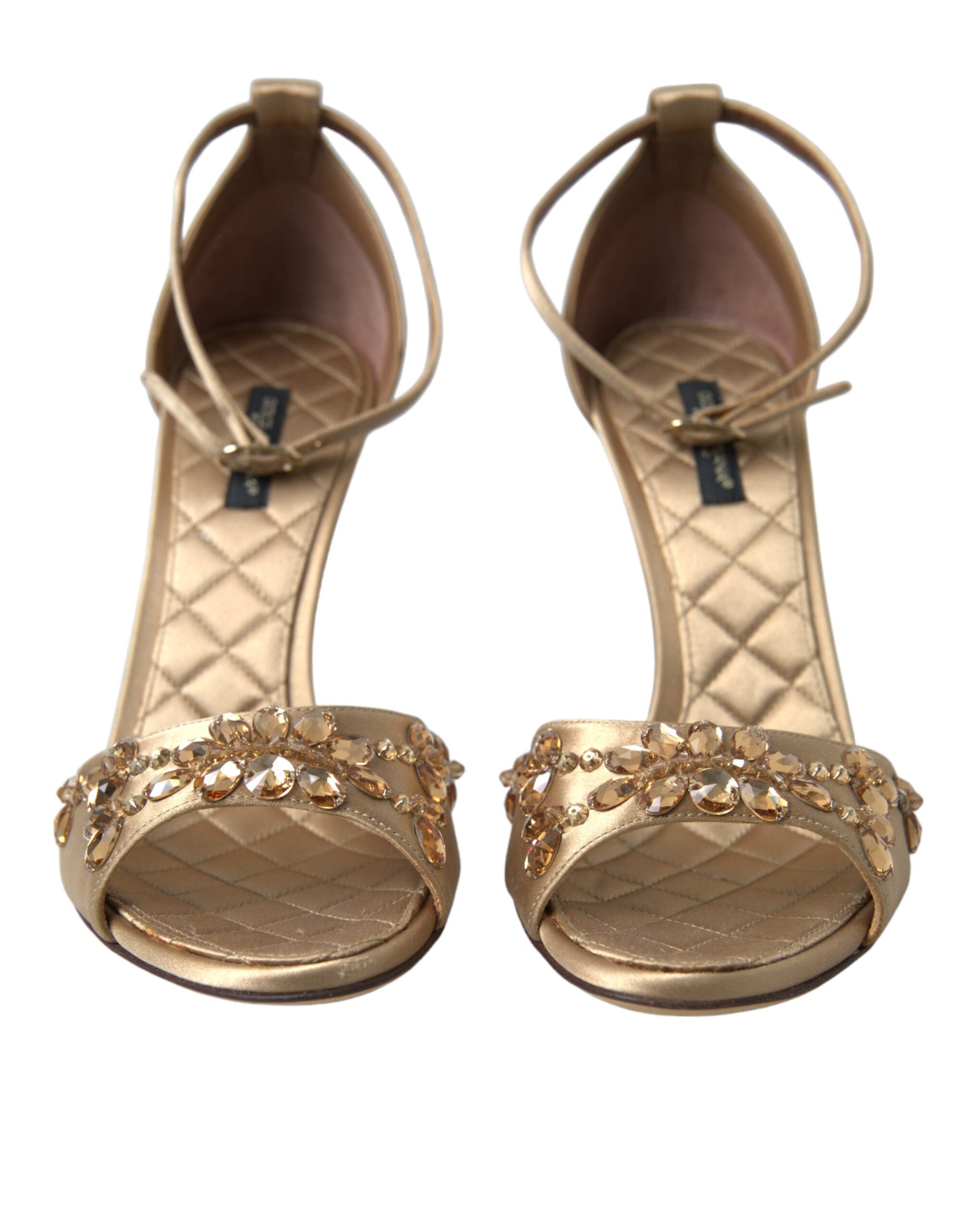 Dolce &amp; Gabbana sandals with crystal-embellished heels