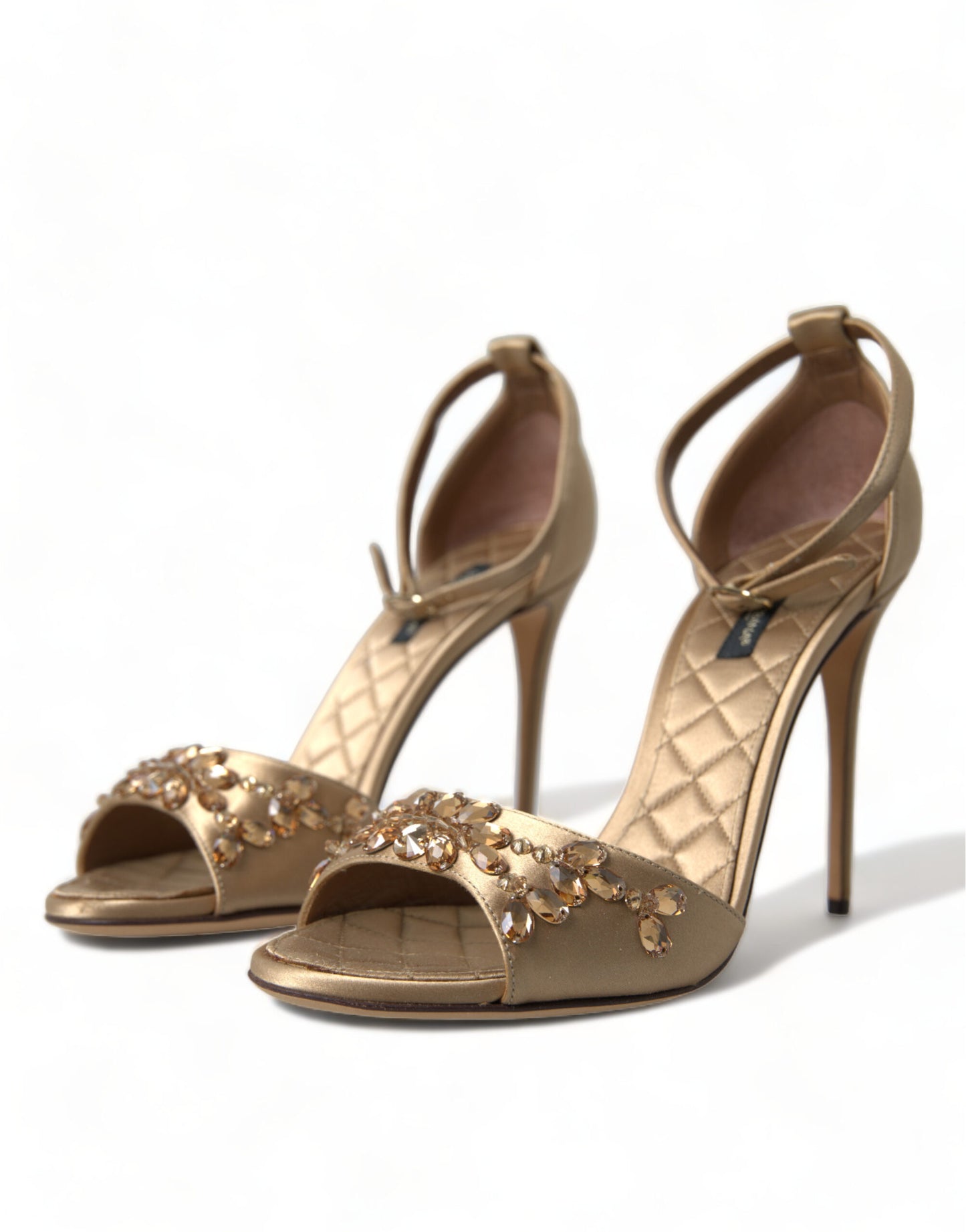 Dolce &amp; Gabbana sandals with crystal-embellished heels