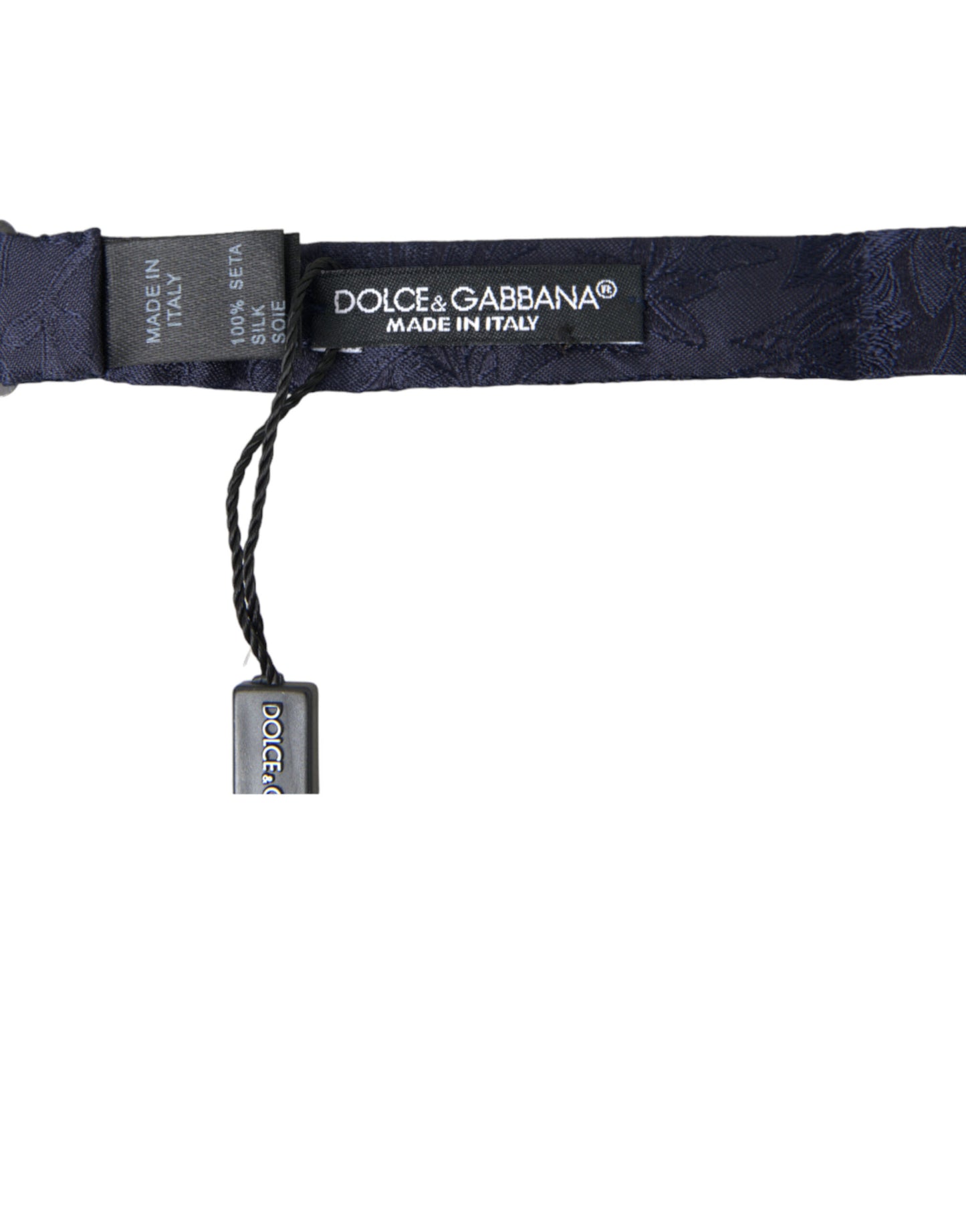 Dolce & Gabbana Elegante Seidenfliege Blau