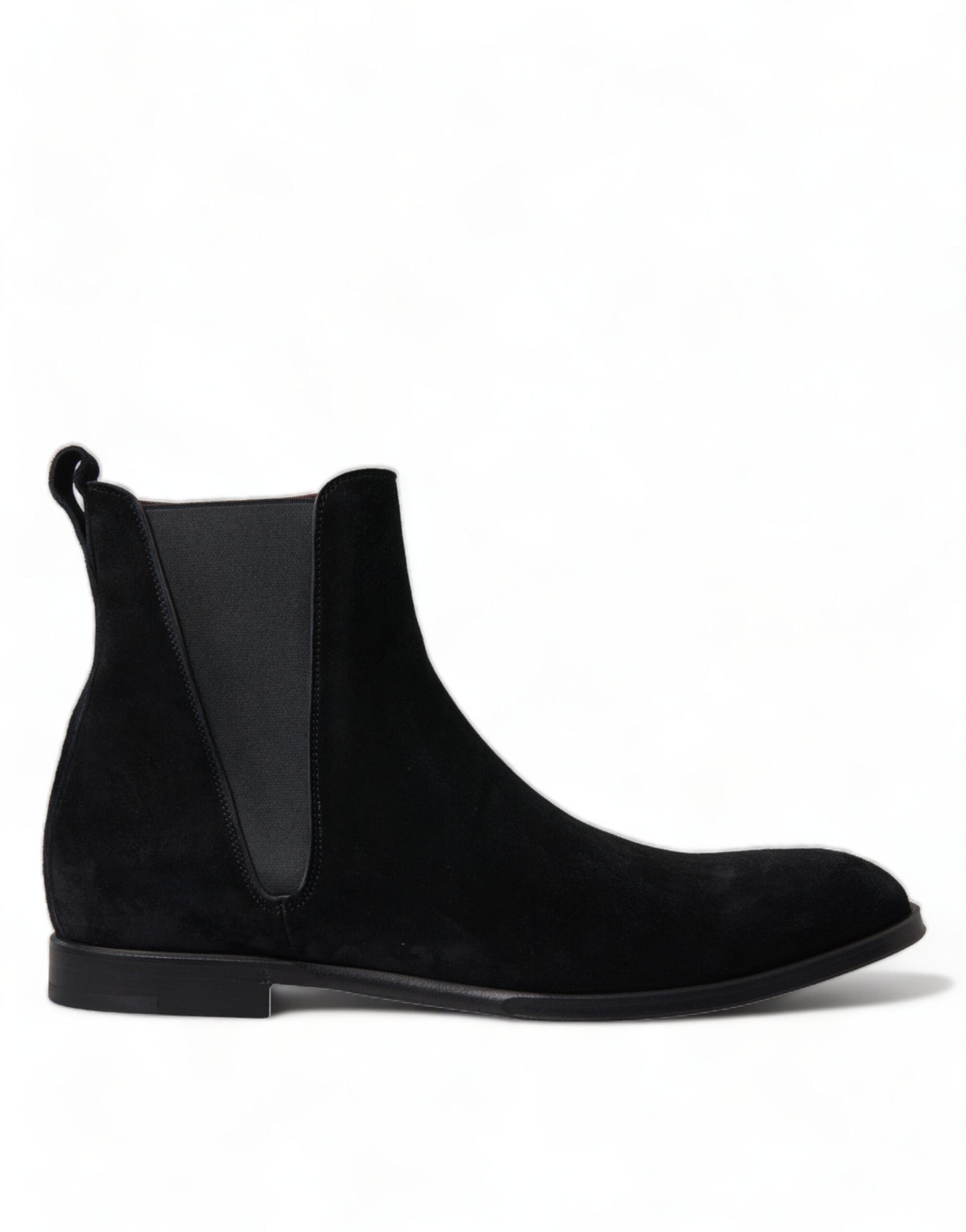 Dolce &amp; Gabbana Elegant black velvet mid-calf boots