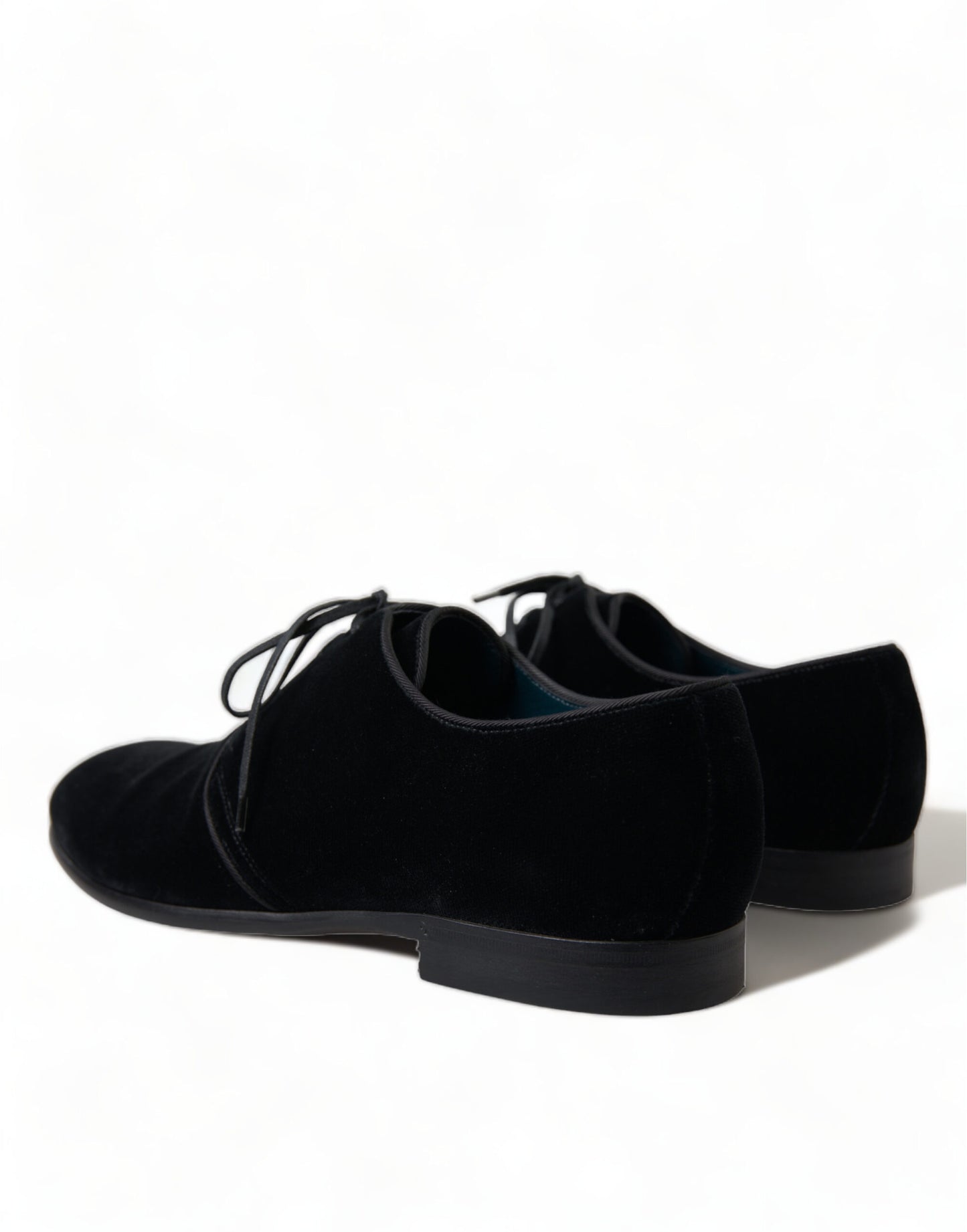 Dolce &amp; Gabbana Elegant Derby Shoes in Black Velvet