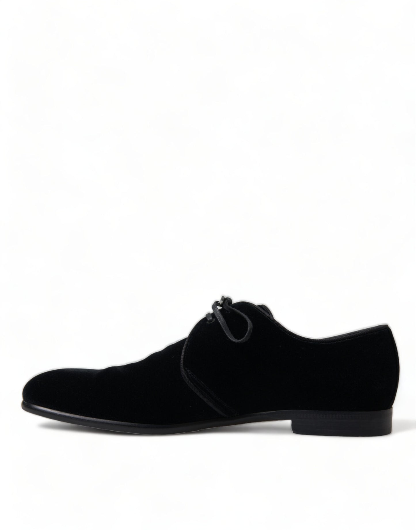 Dolce &amp; Gabbana Elegant Derby Shoes in Black Velvet