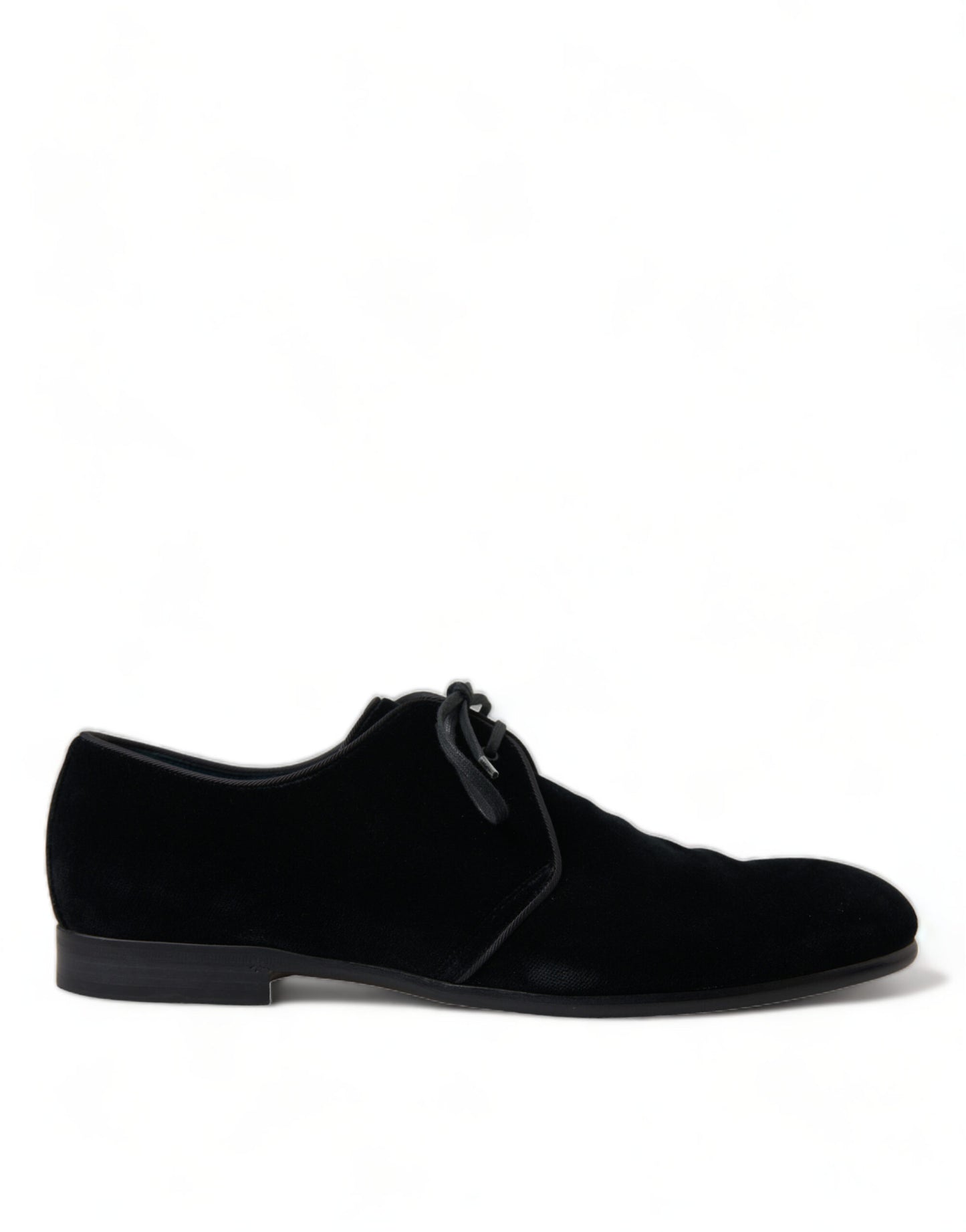 Dolce &amp; Gabbana Elegant Derby Shoes in Black Velvet