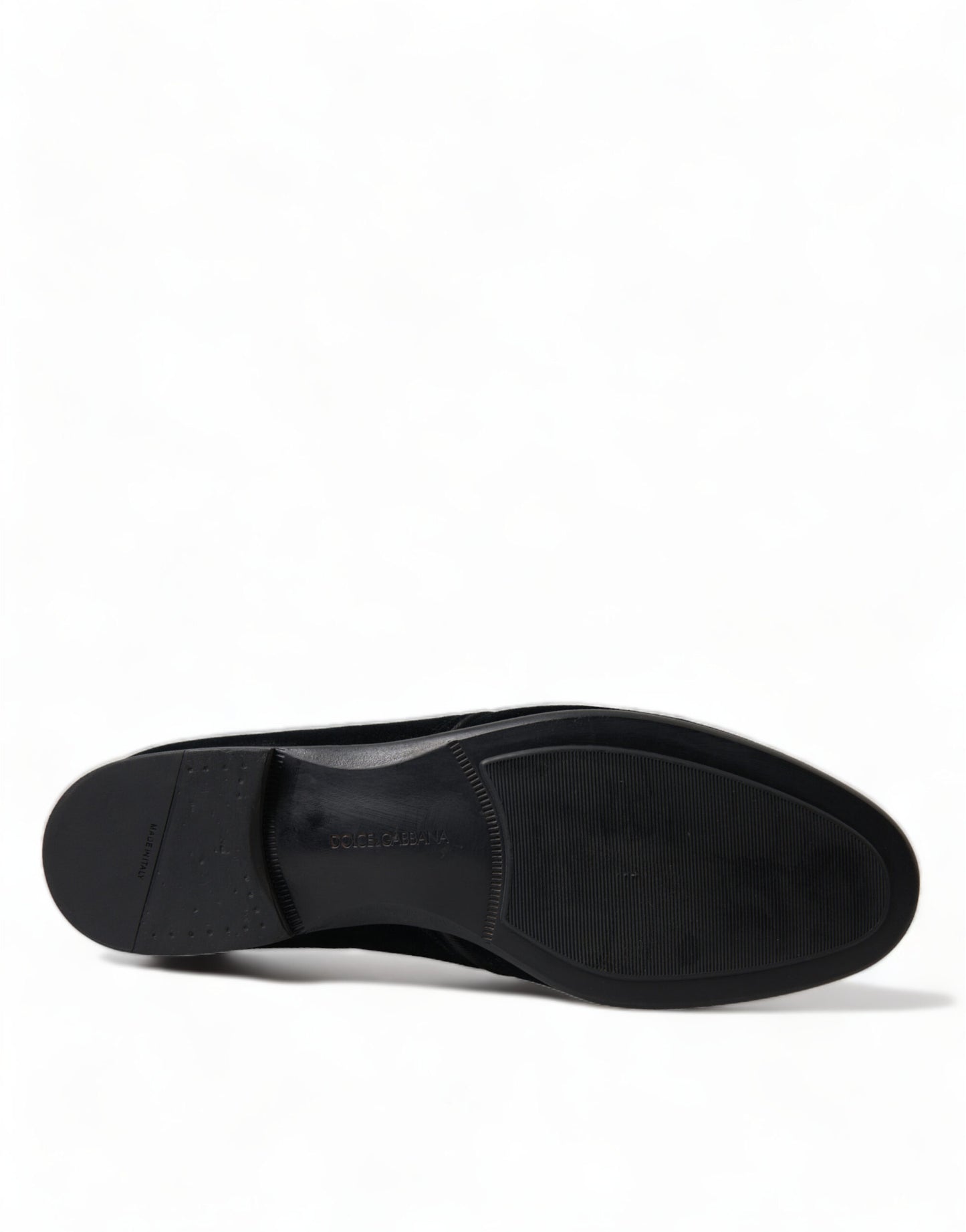 Dolce &amp; Gabbana Elegant Derby Shoes in Black Velvet