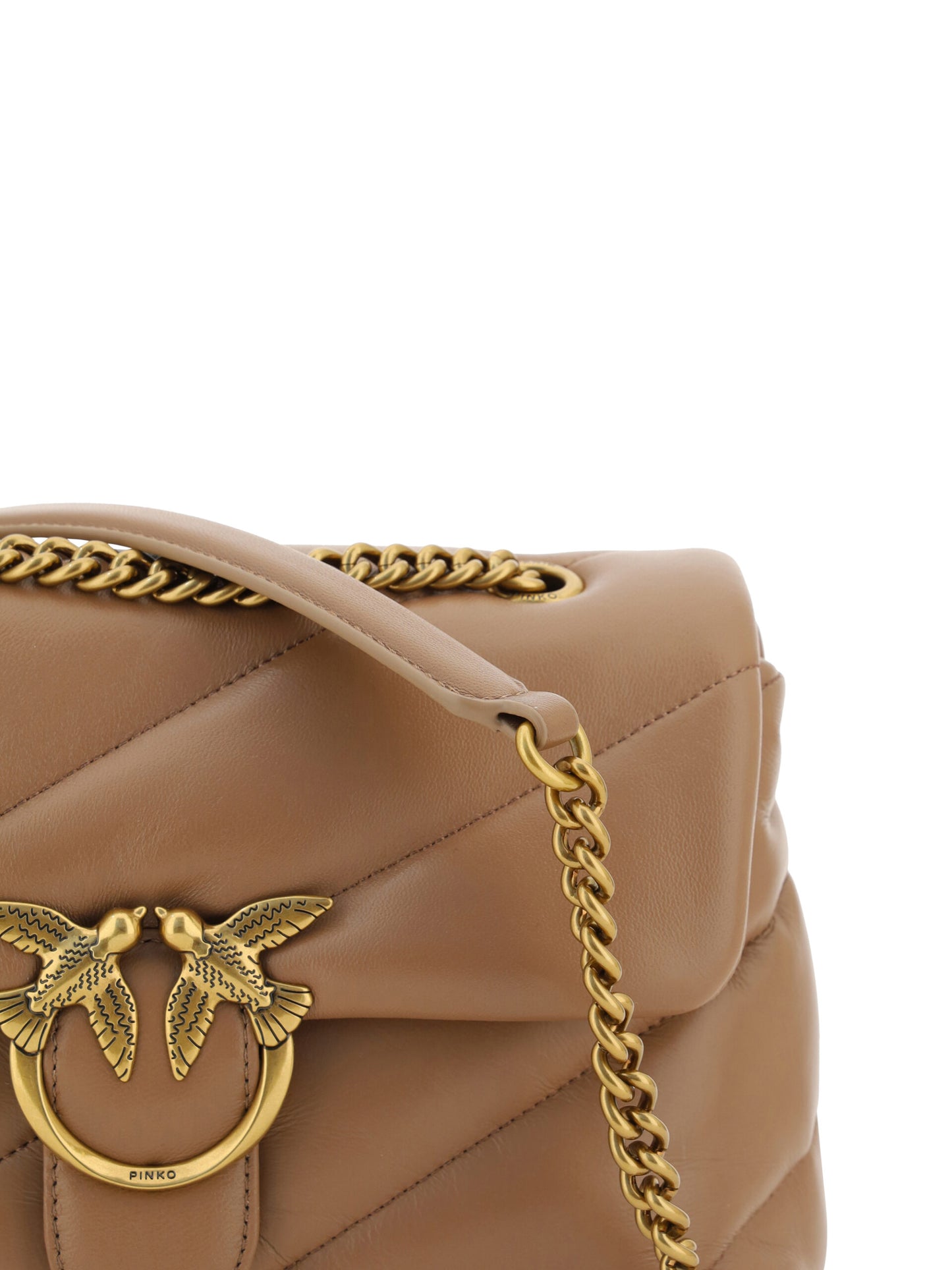 PINKO Elegant shoulder bag made of quilted calf leather