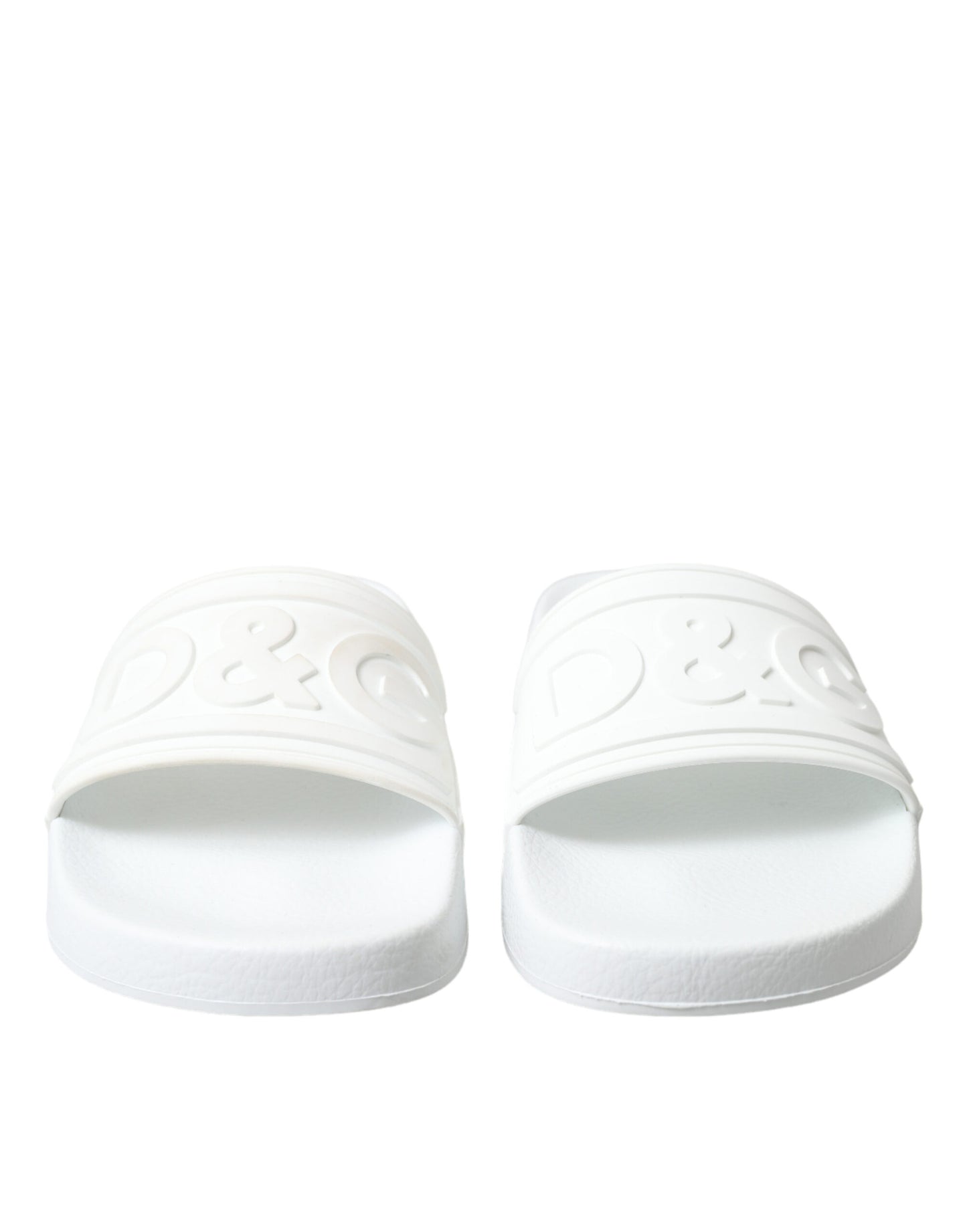 Dolce &amp; Gabbana Elegant White Logo Slides