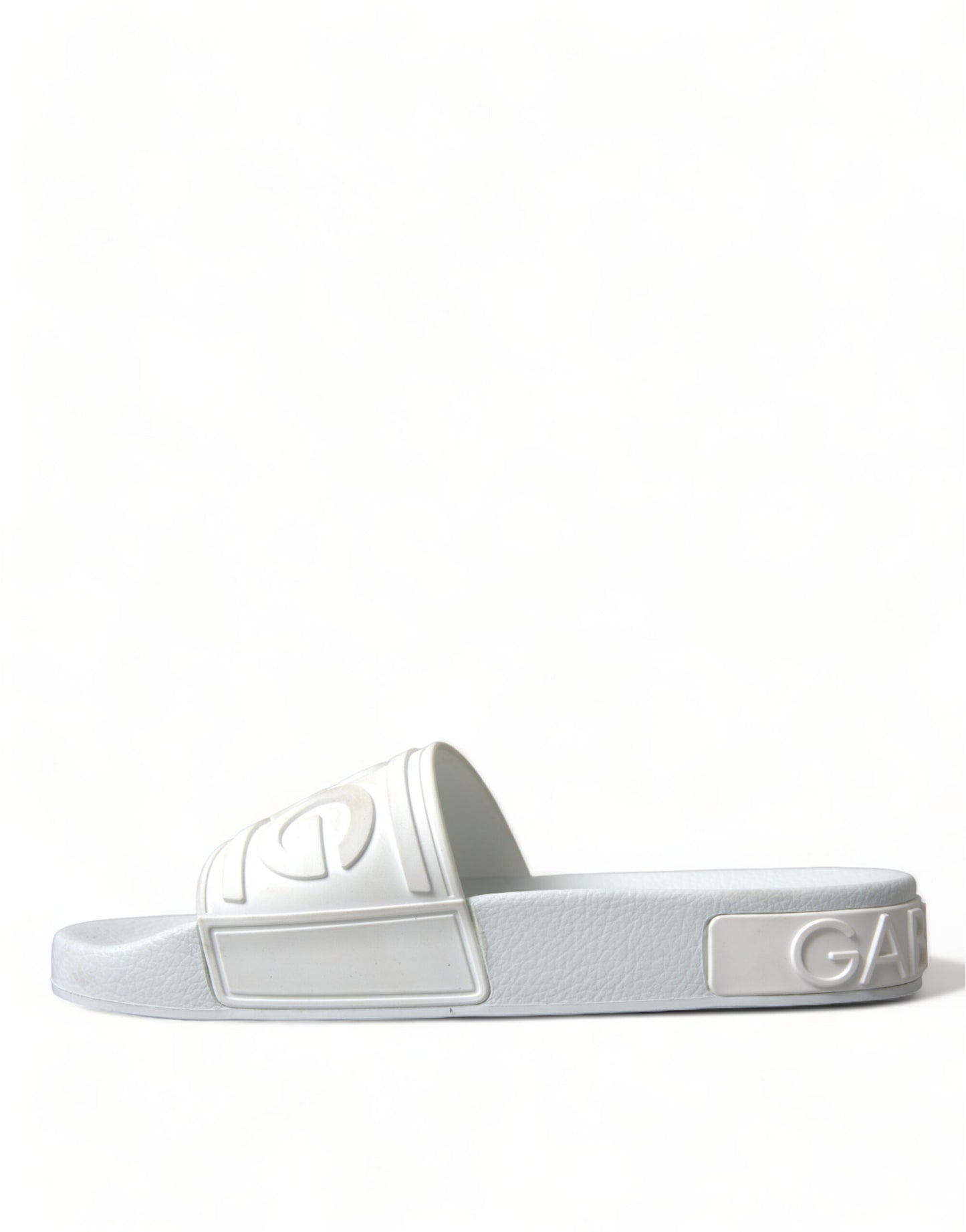 Dolce &amp; Gabbana Elegant White Logo Slides