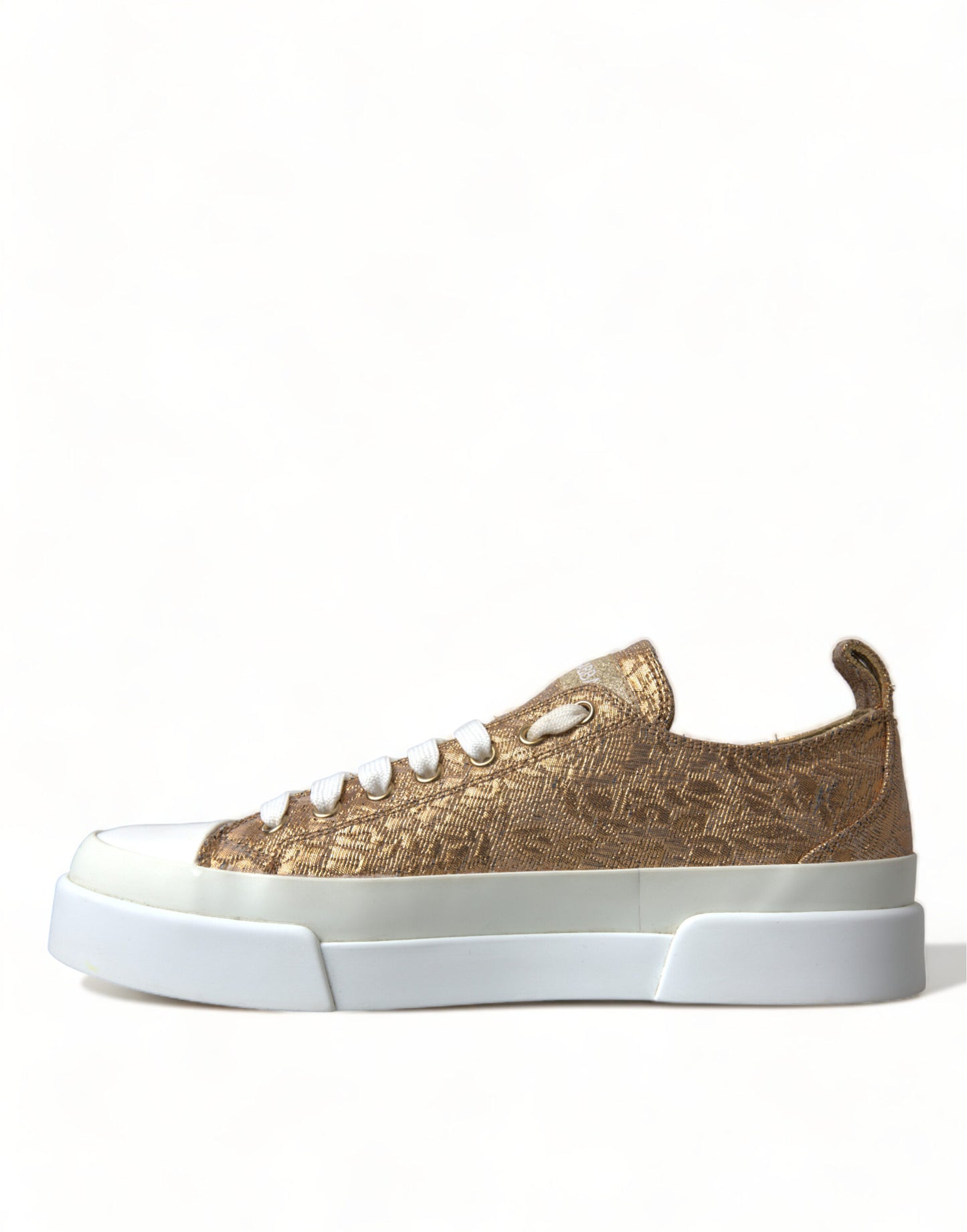 Dolce & Gabbana Elegante goldene Low-Top-Sneakers - Chic Comfort Footwear