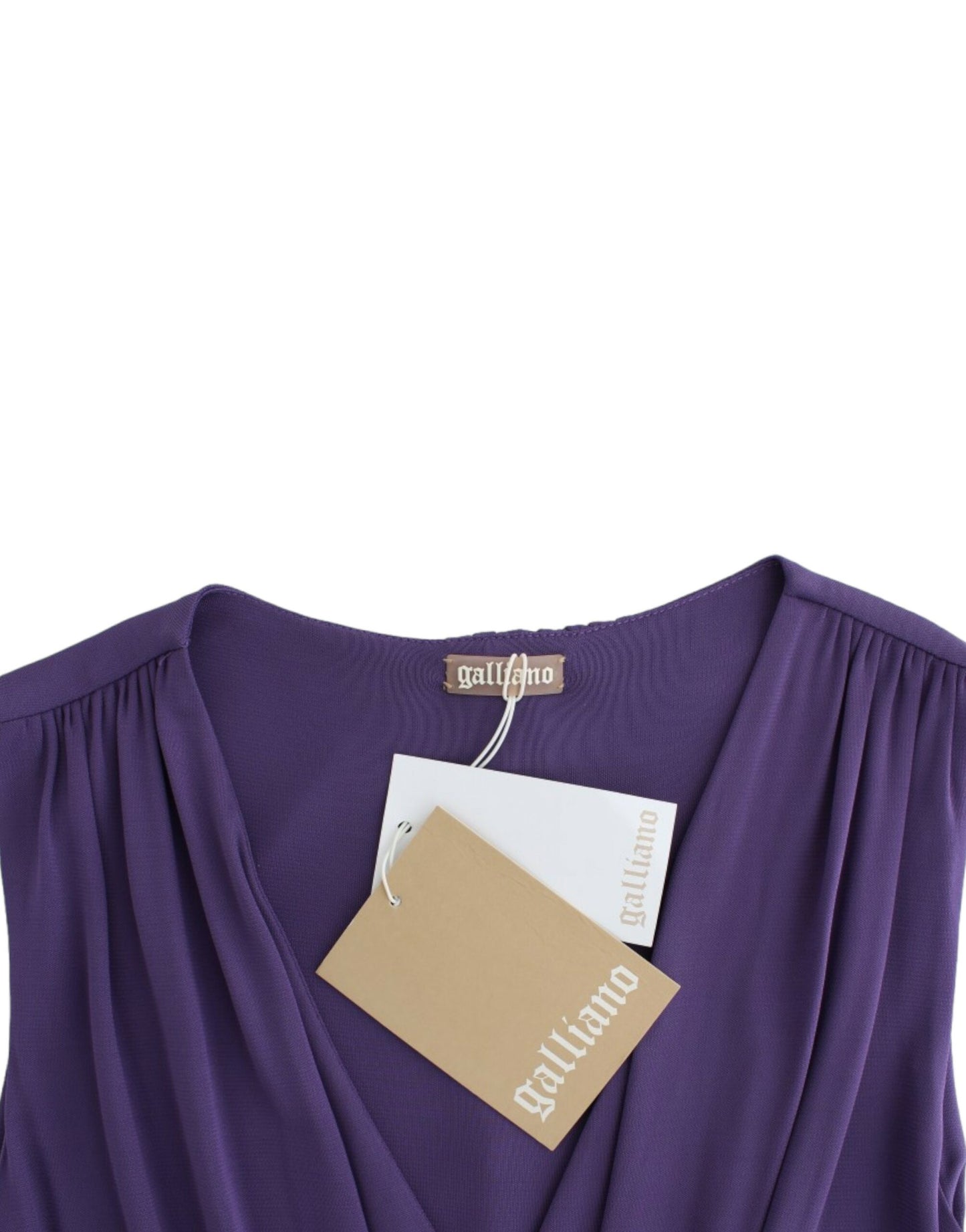 John Galliano Elegant knee-length jersey dress in purple