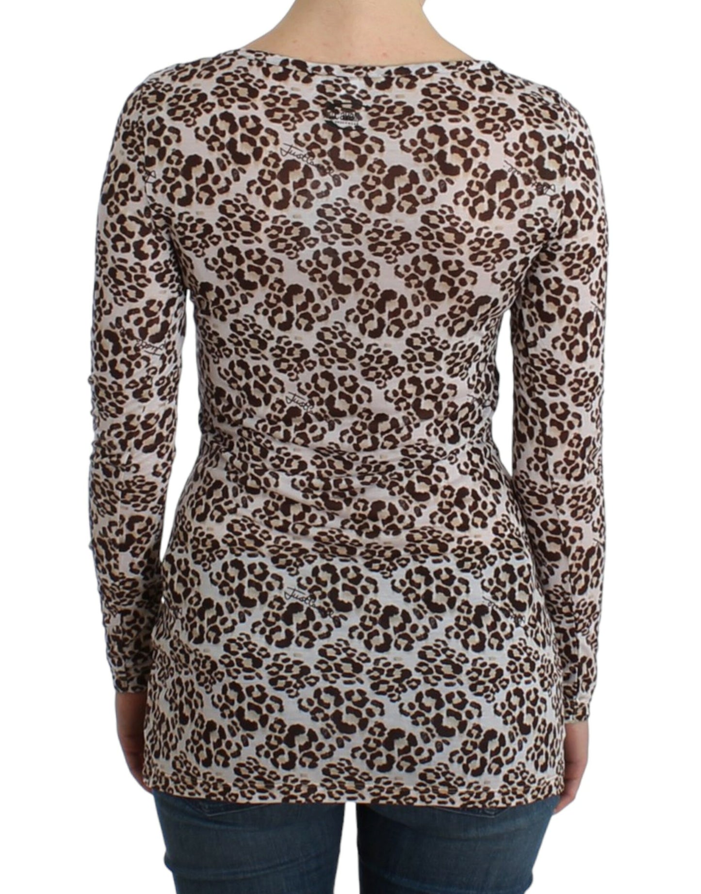 Cavalli Elegant long-sleeved top made of floral lace