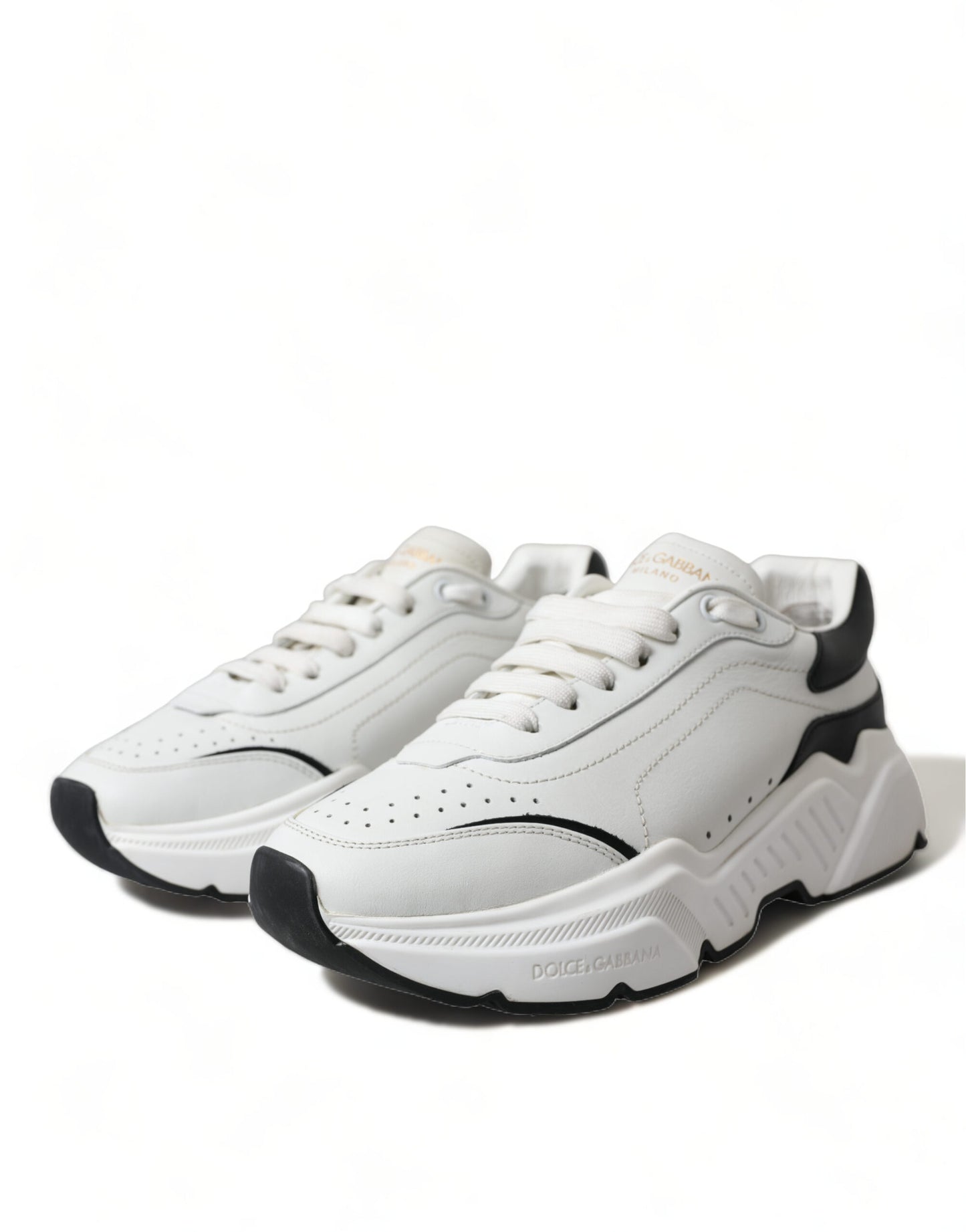 Dolce &amp; Gabbana Chic black and white Daymaster leather sneakers