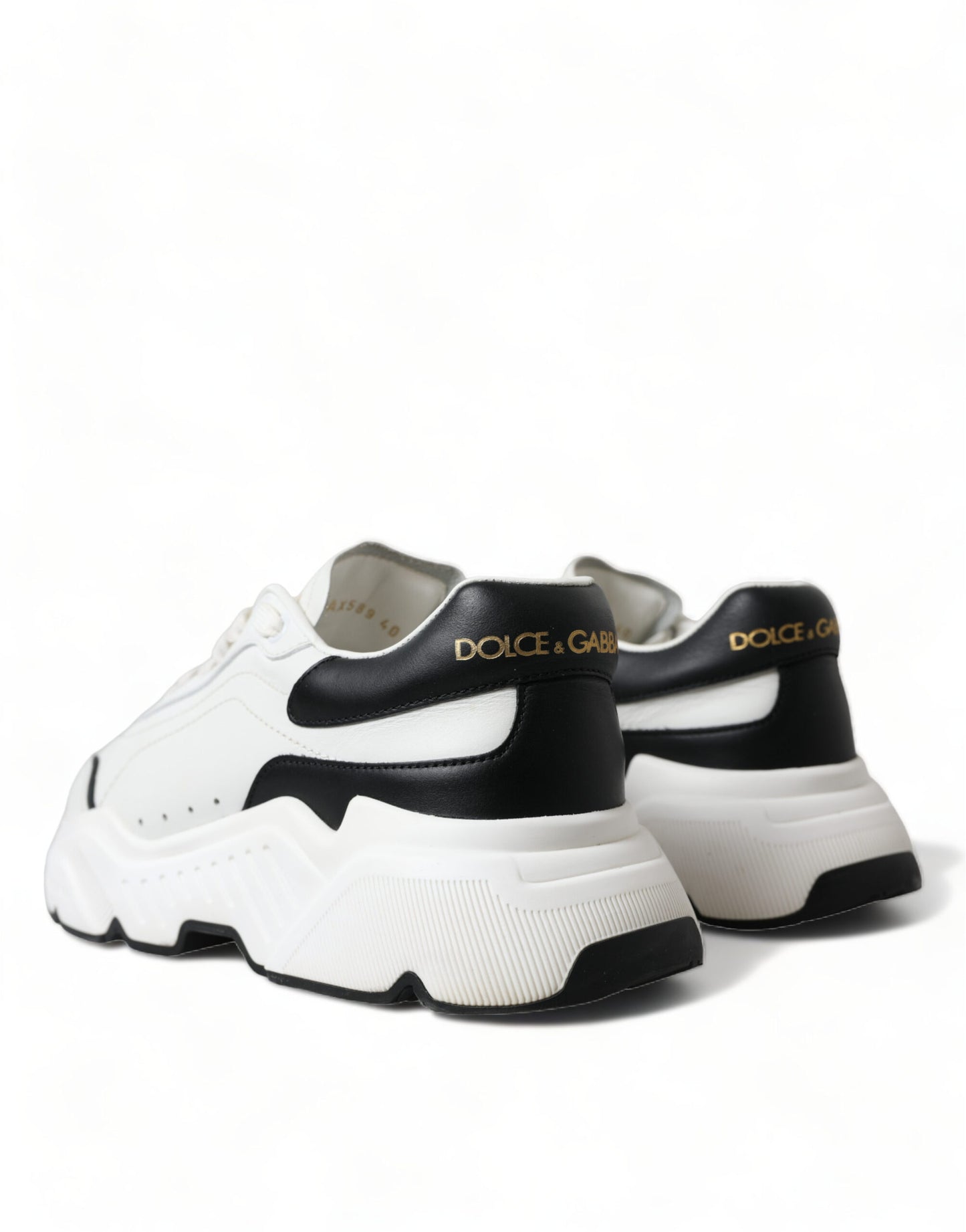 Dolce &amp; Gabbana Chic black and white Daymaster leather sneakers