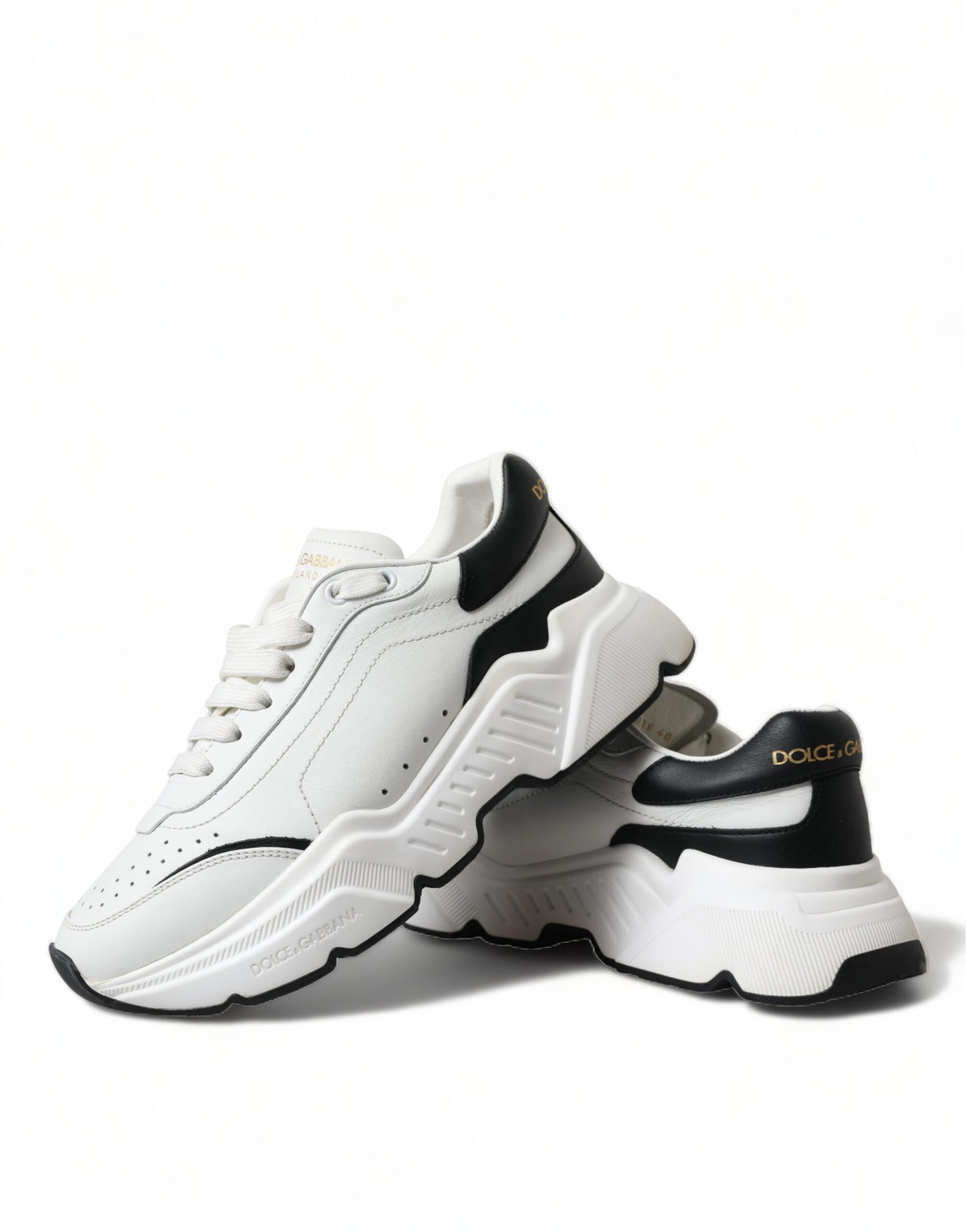 Dolce &amp; Gabbana Chic black and white Daymaster leather sneakers