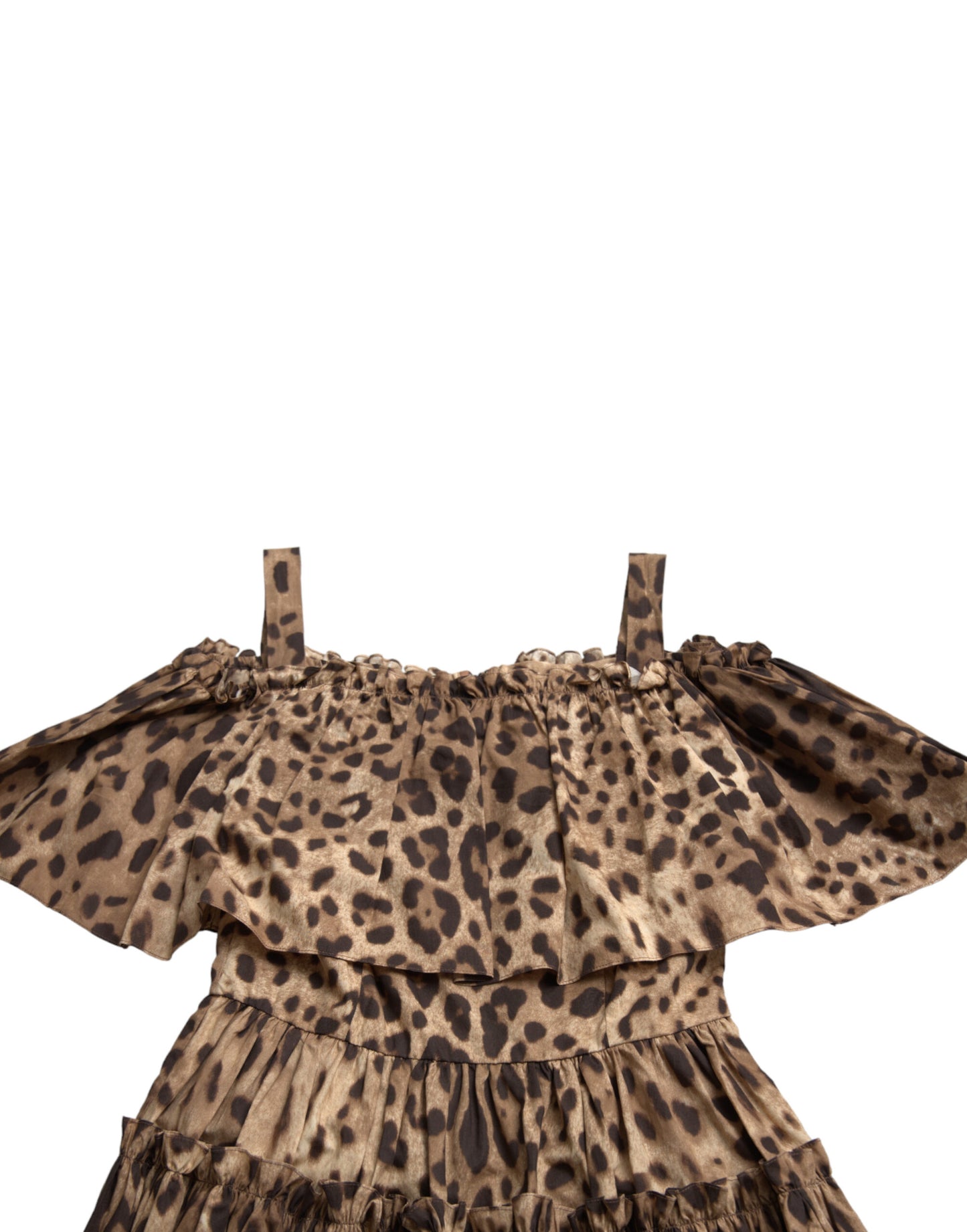 Dolce &amp; Gabbana leopard print A-line cotton dress