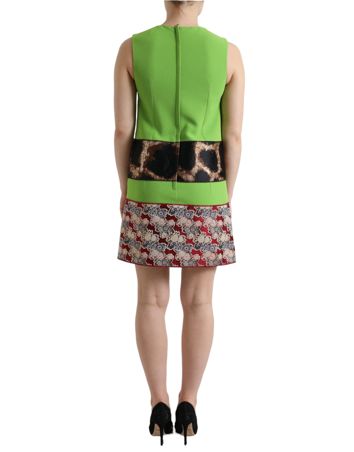 Dolce &amp; Gabbana Chic Apple Green Sheath Dress