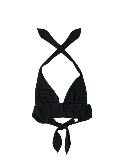 Dolce &amp; Gabbana Elegant Black Bikini Top