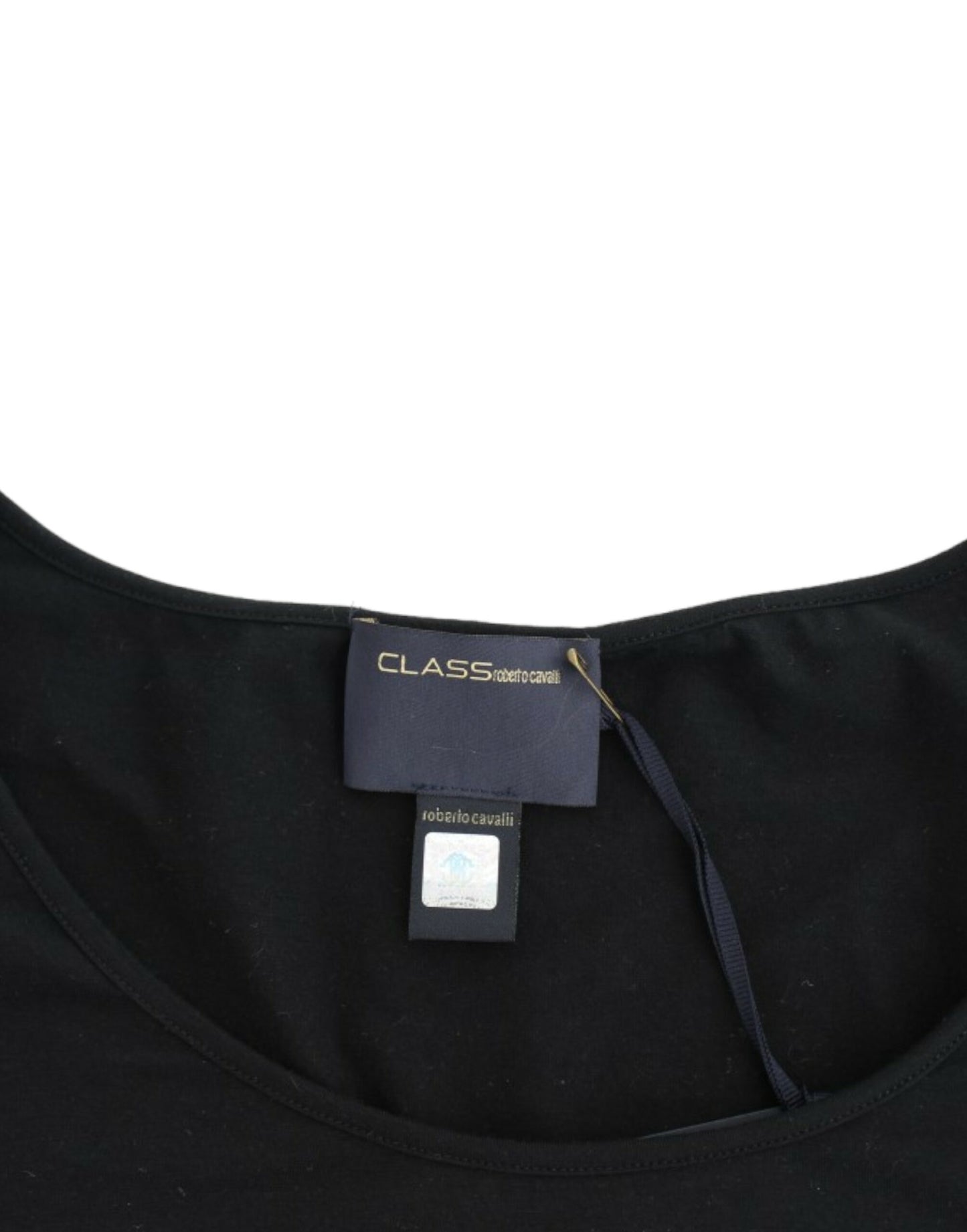 Cavalli Elegant black top with long sleeves