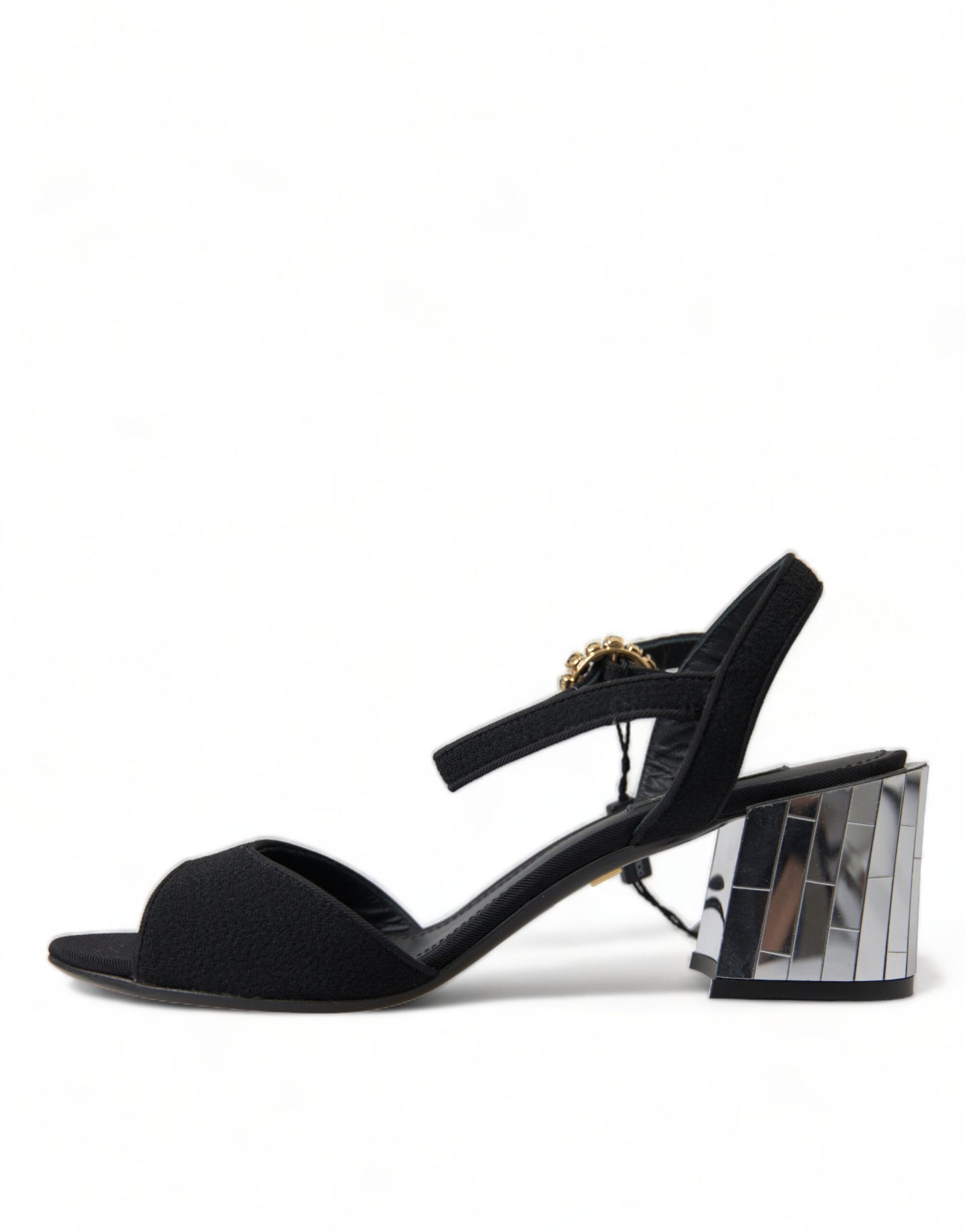 Dolce &amp; Gabbana Elegant strappy sandals with mirrored heels