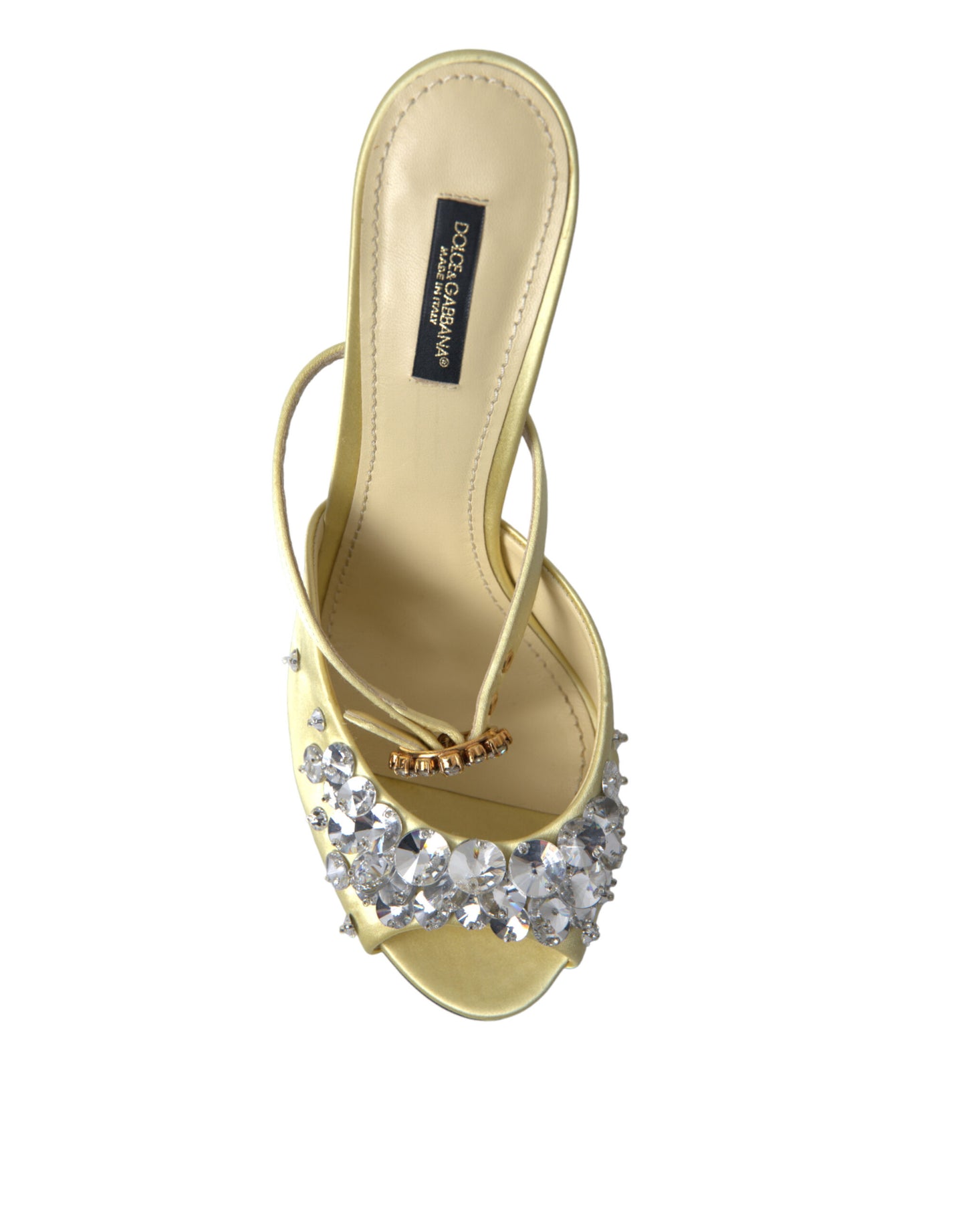 Dolce &amp; Gabbana Crystal-Embellished Silk Sandals