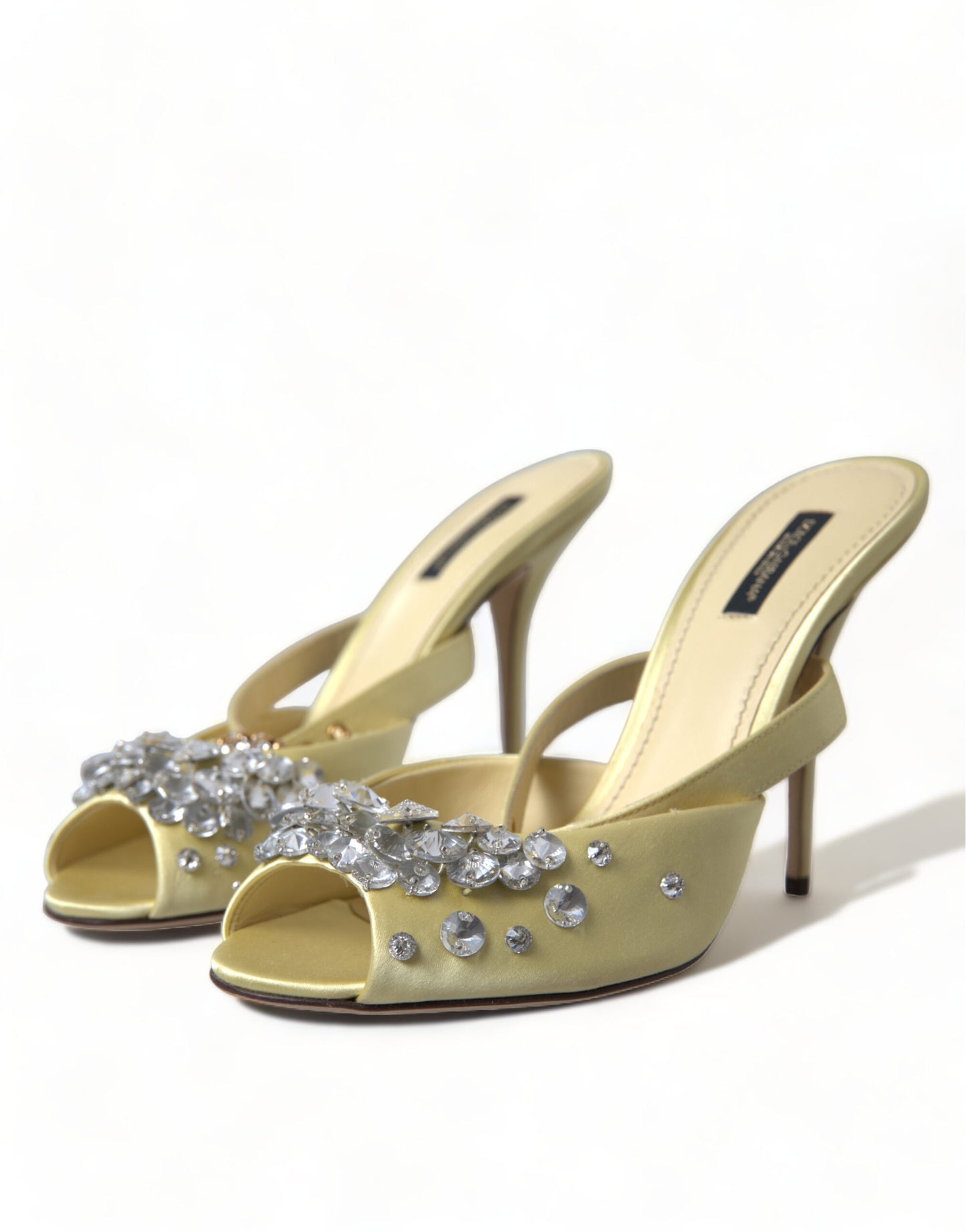 Dolce &amp; Gabbana Crystal-Embellished Silk Sandals