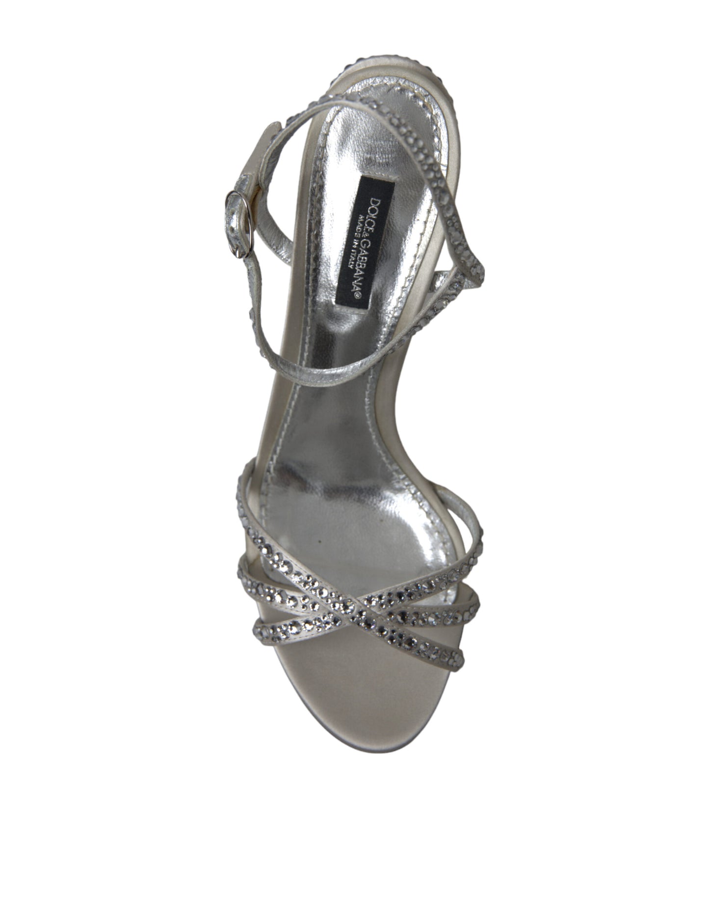 Dolce &amp; Gabbana Elegant sandals with crystal-embellished heels