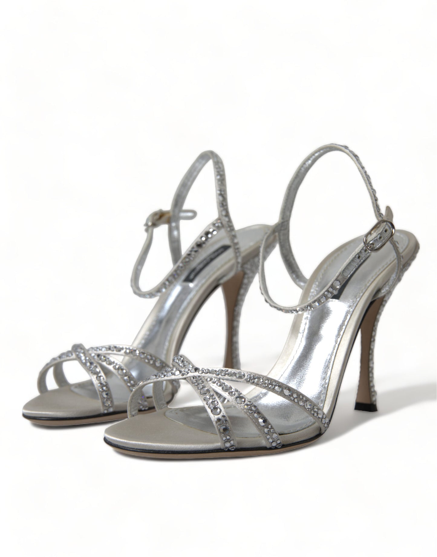 Dolce &amp; Gabbana Elegant sandals with crystal-embellished heels