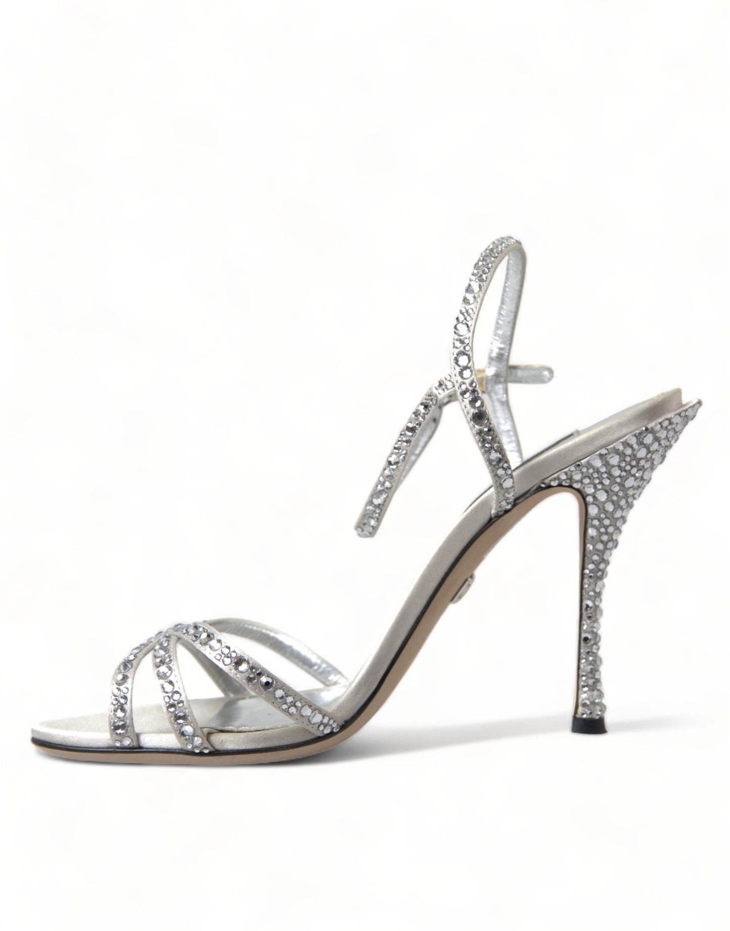 Dolce &amp; Gabbana Elegant sandals with crystal-embellished heels