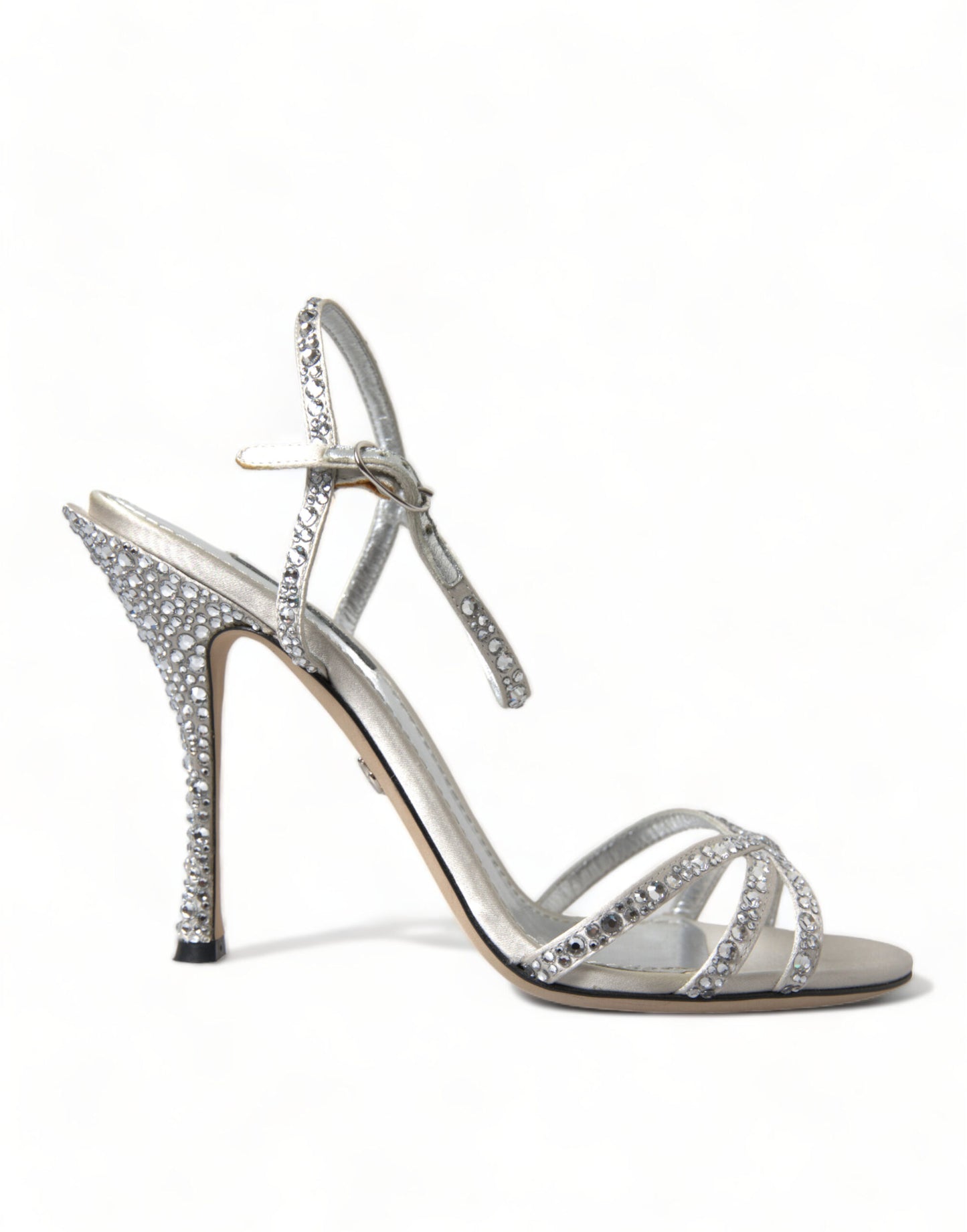 Dolce &amp; Gabbana Elegant sandals with crystal-embellished heels