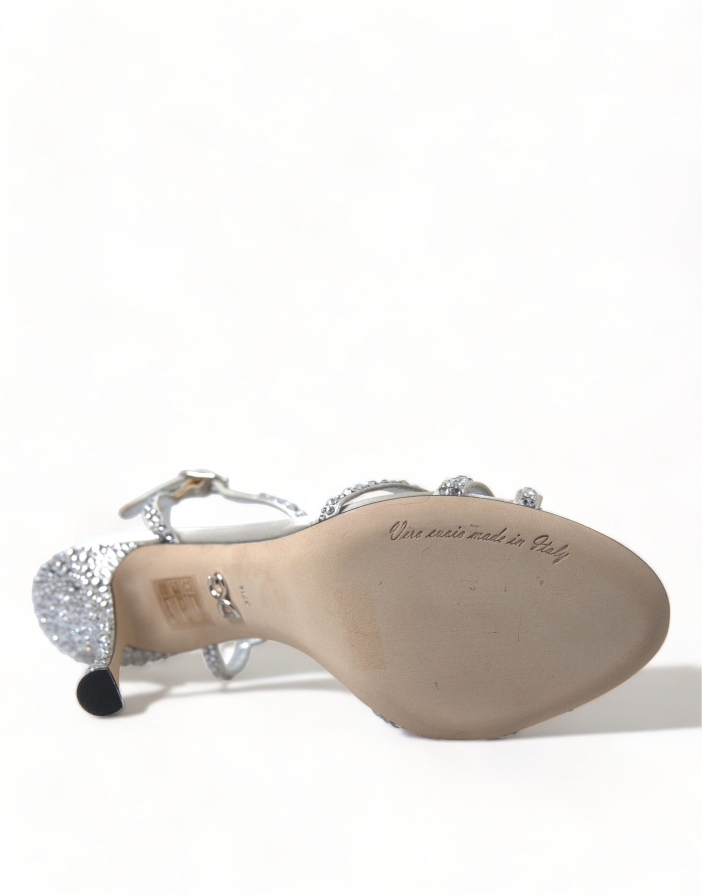 Dolce &amp; Gabbana Elegant sandals with crystal-embellished heels