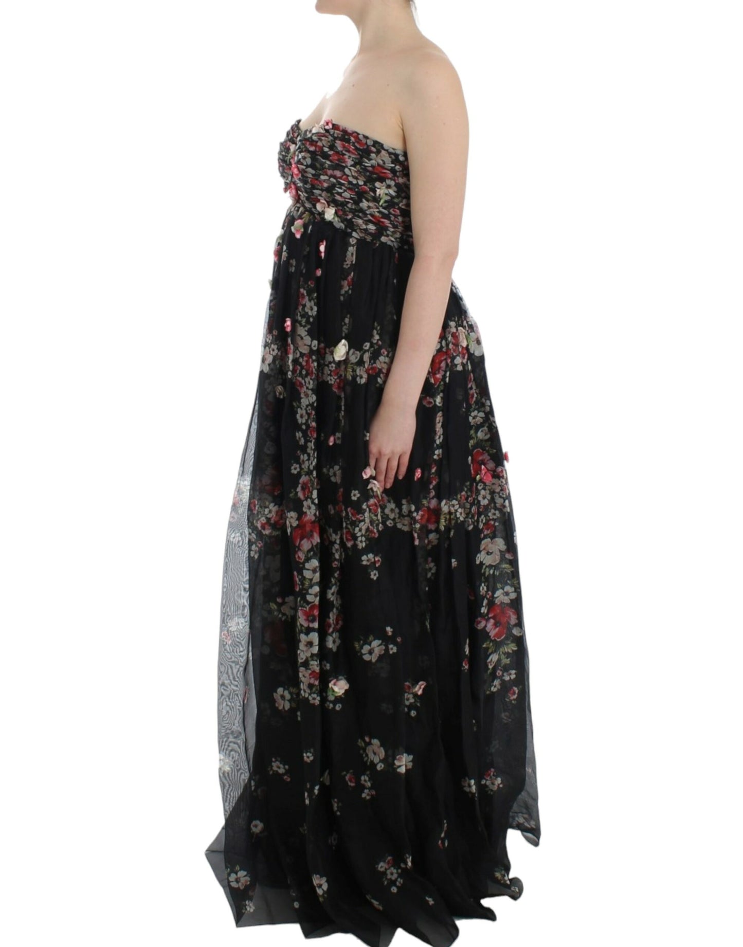 Dolce & Gabbana Elegantes trägerloses Maxikleid aus Seide