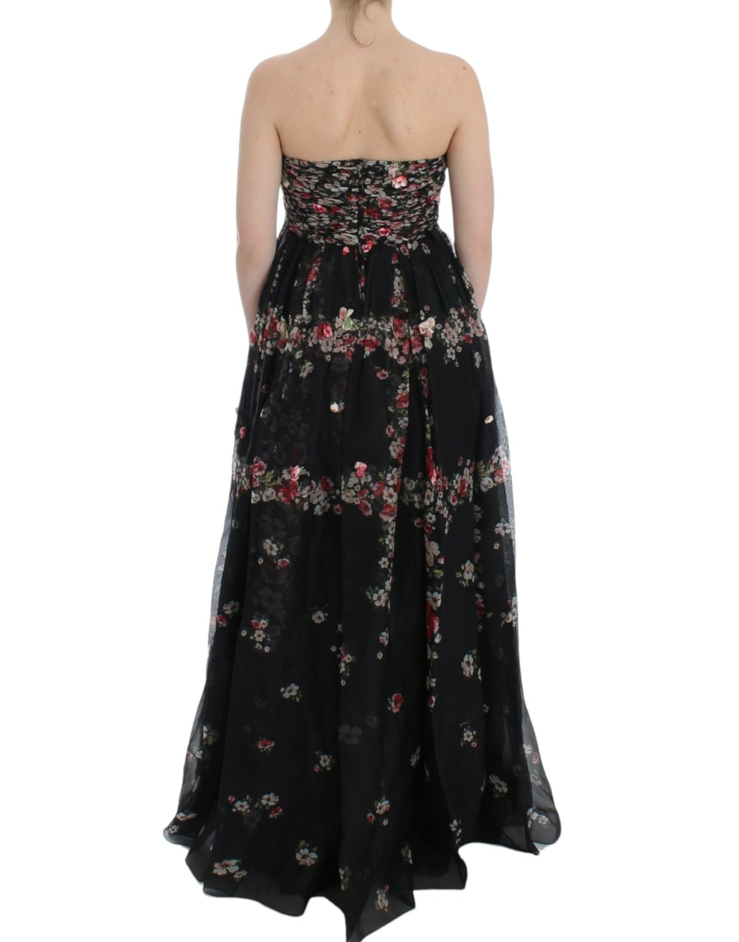 Dolce & Gabbana Elegantes trägerloses Maxikleid aus Seide